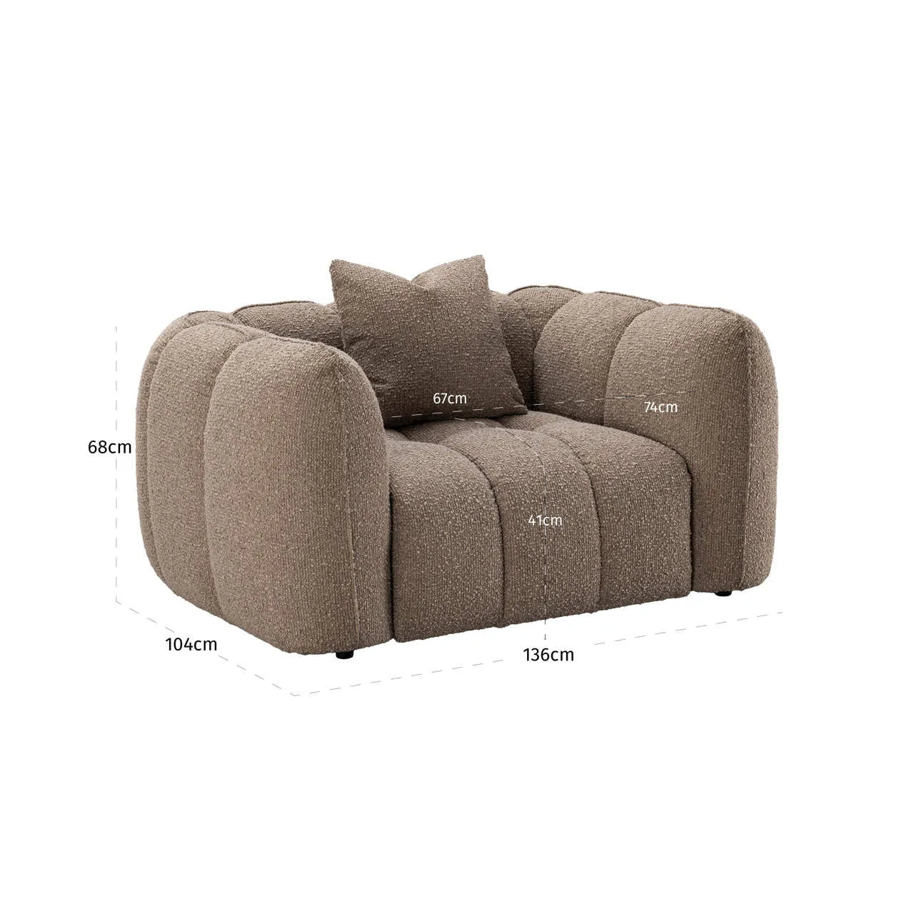 Richmond Interiors Hogan Mocca Boucle Armchair
