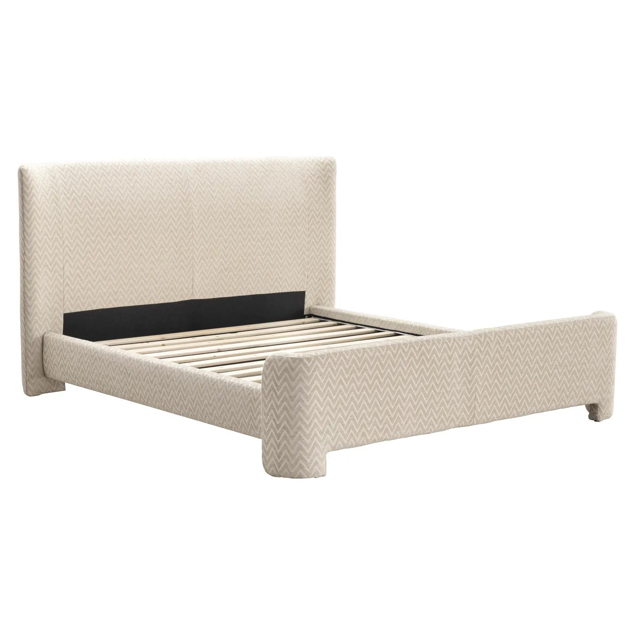 Richmond Interiors Divana Beige Chevron King Size Bed 160x200cm