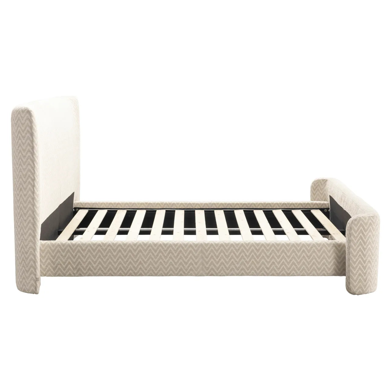 Richmond Interiors Divana Beige Chevron King Size Bed 160x200cm