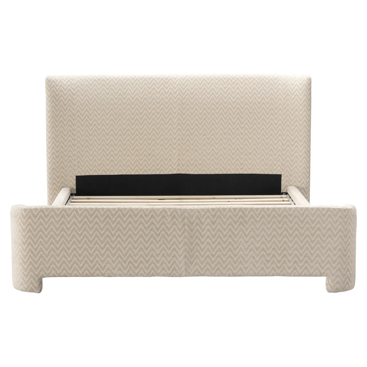Richmond Interiors Divana Beige Chevron King Size Bed 160x200cm