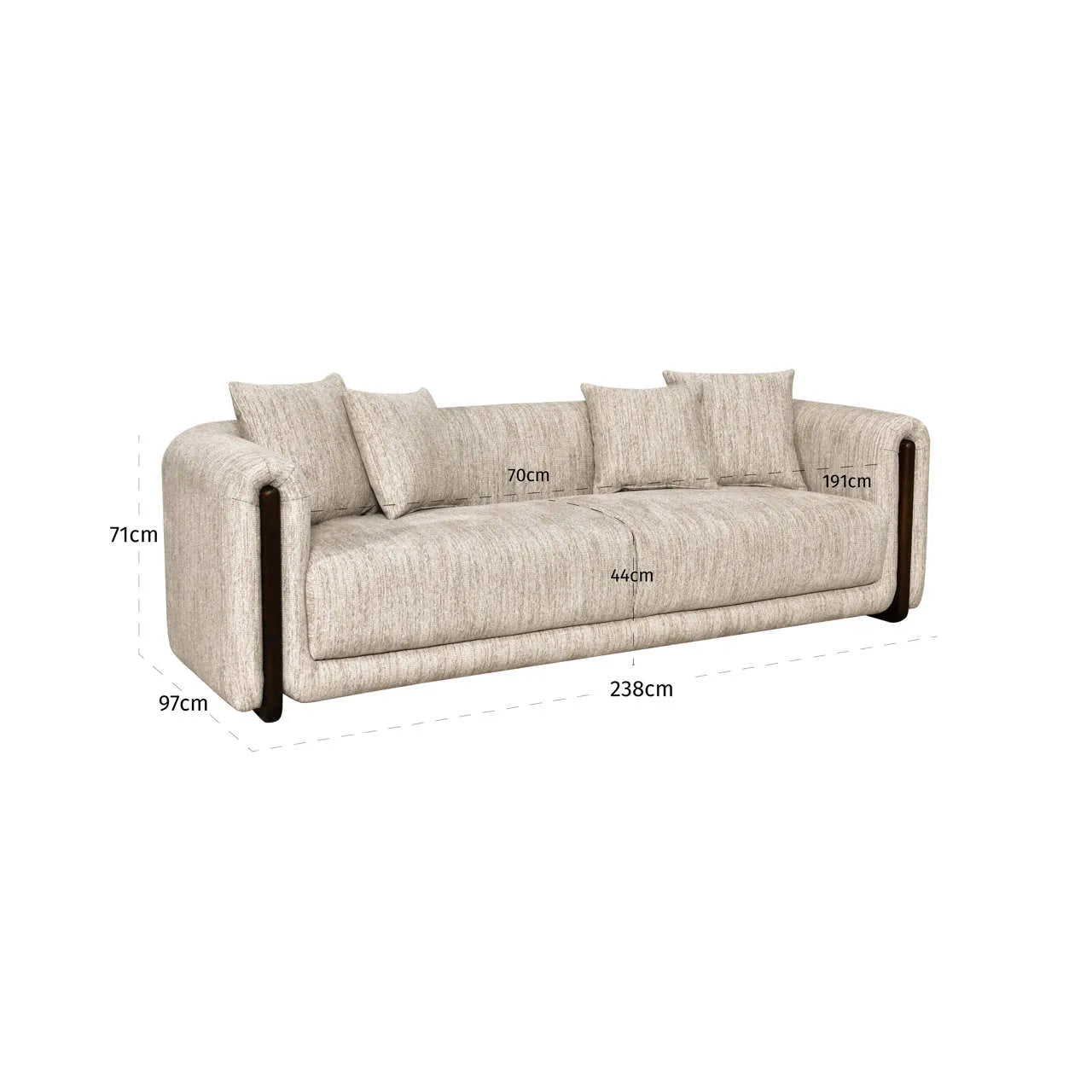 Richmond Interiors Winslov Natural Chenille Sofa