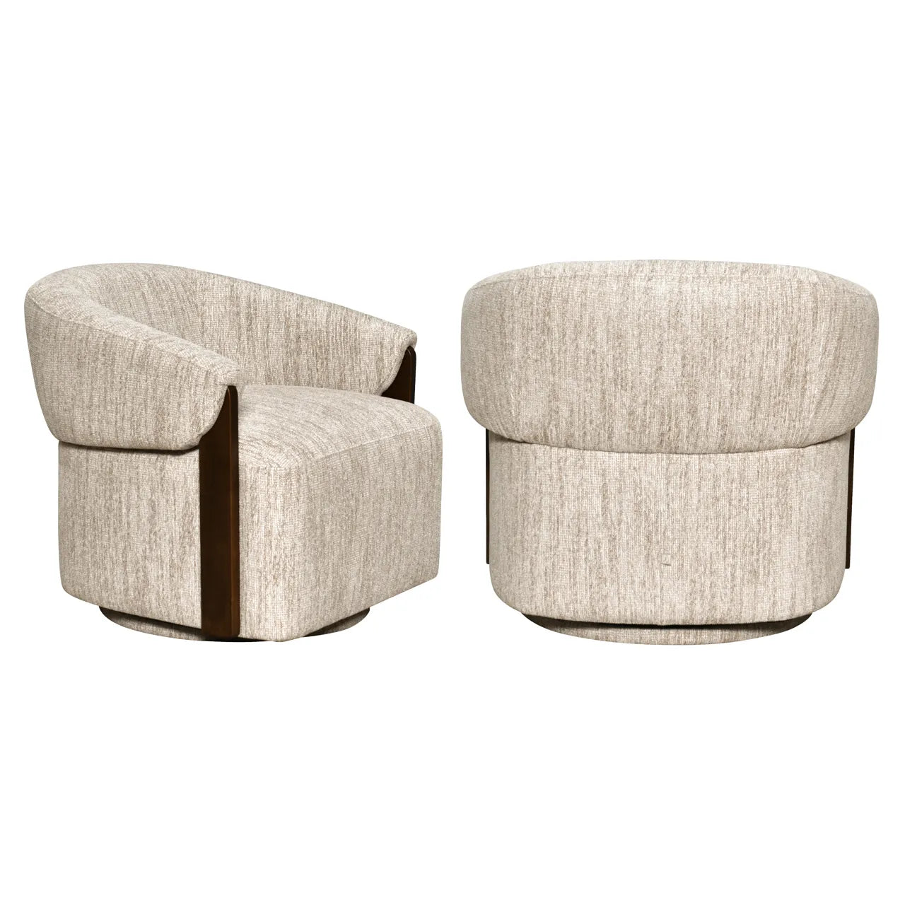 Richmond Interiors Marina Natural Chenille Swivel Armchair