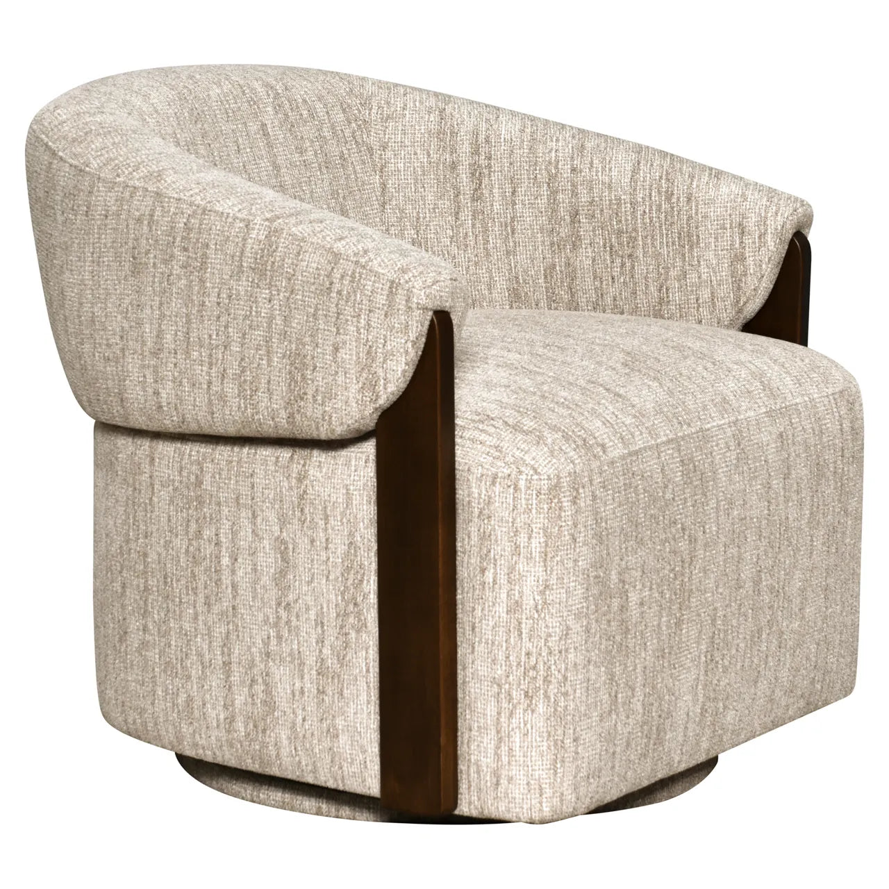 Richmond Interiors Marina Natural Chenille Swivel Armchair