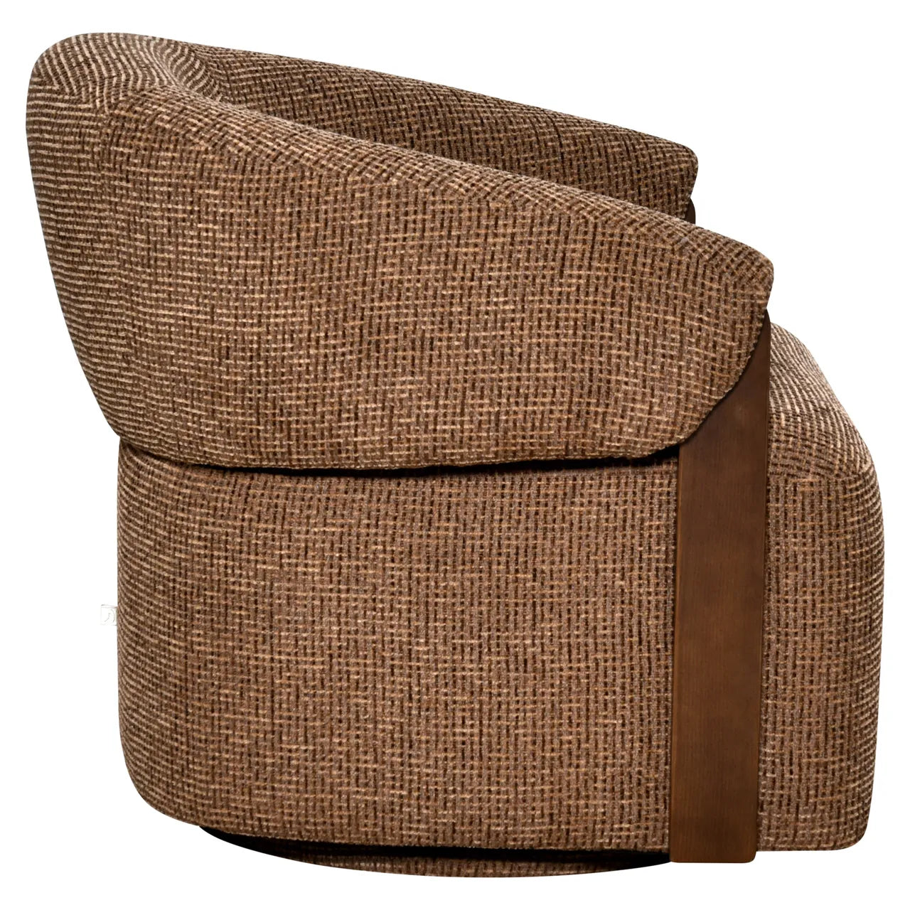 Richmond Interiors Marina Brown Chenille Swivel Armchair