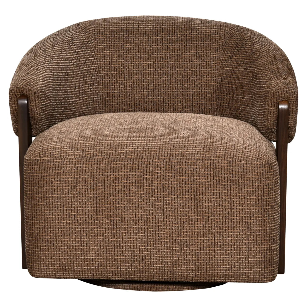 Richmond Interiors Marina Brown Chenille Swivel Armchair