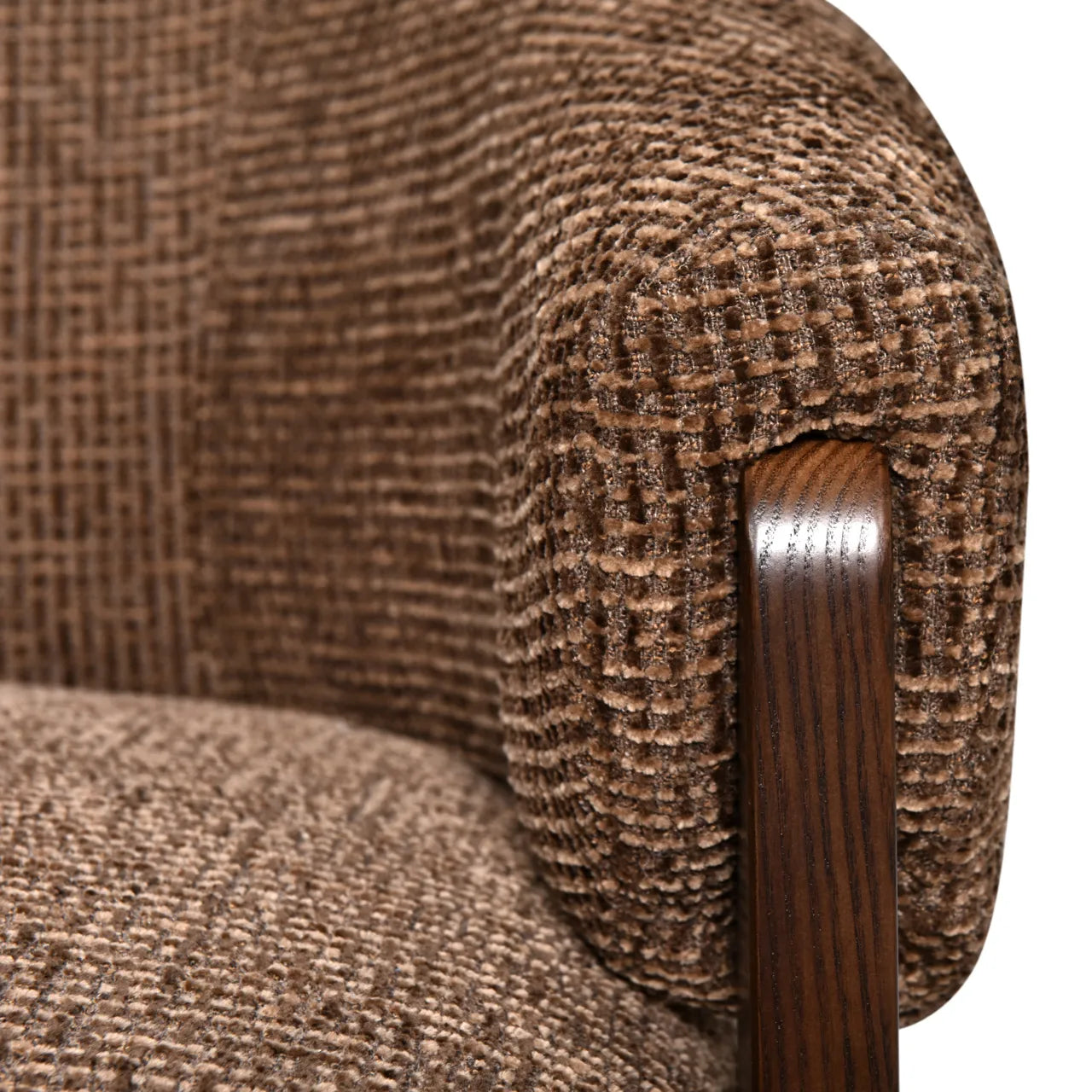 Richmond Interiors Marina Brown Chenille Swivel Armchair