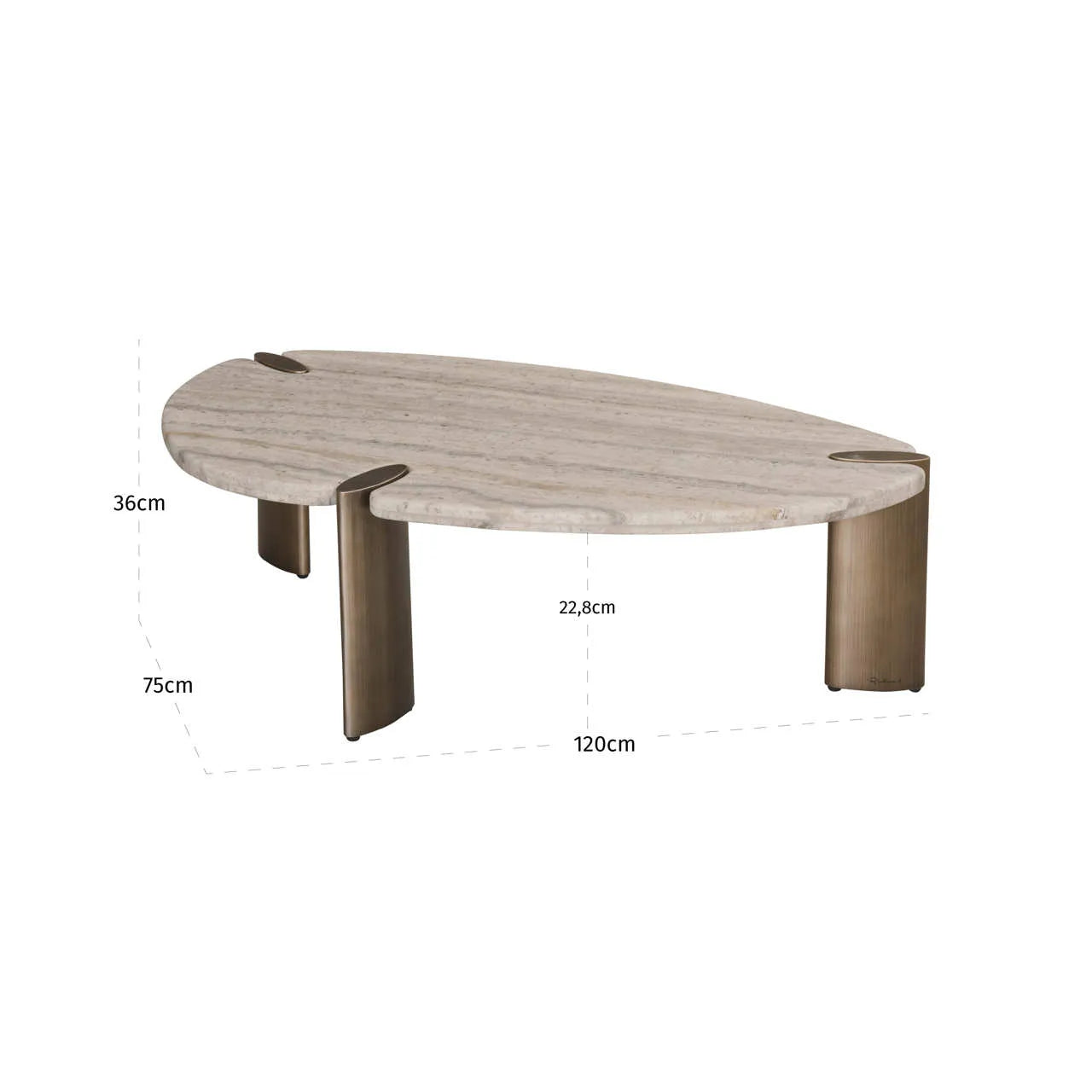 Richmond Interiors Arcadia Grey Marble Coffee Table