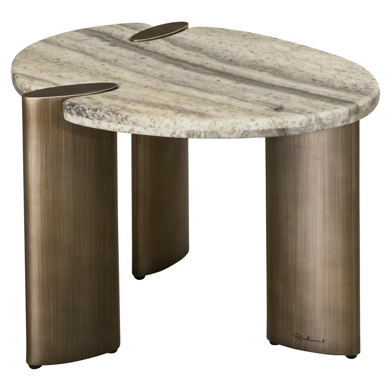 Richmond Interiors Arcadia Grey Marble Side Table