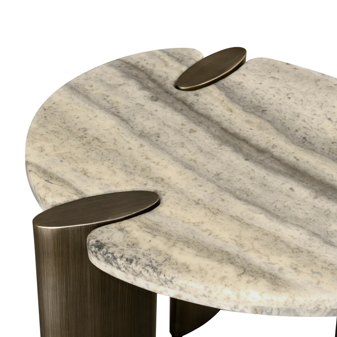 Richmond Interiors Arcadia Grey Marble Side Table