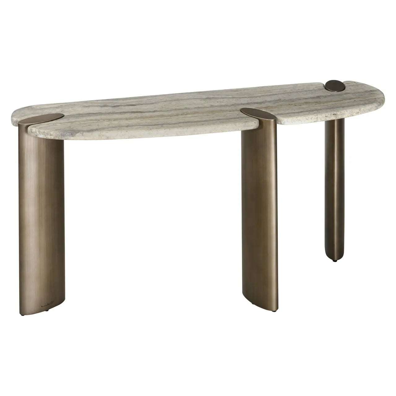 Richmond Interiors Arcadia Grey Marble Console Table