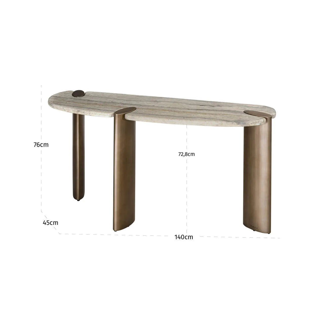 Richmond Interiors Arcadia Grey Marble Console Table