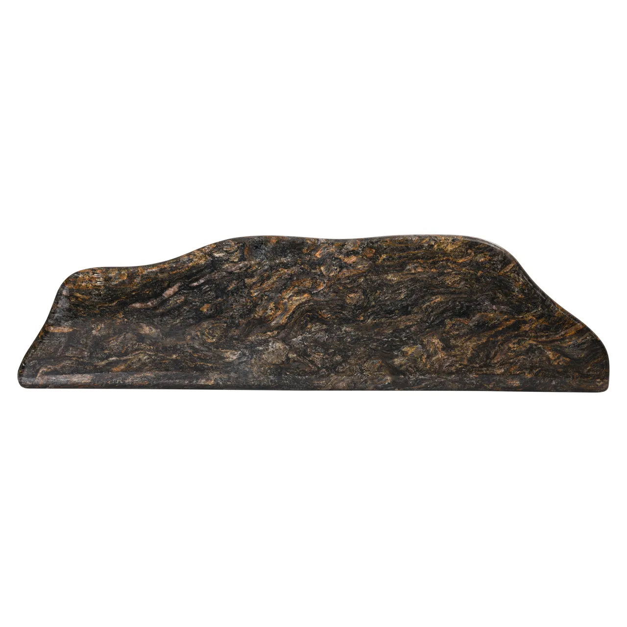 Richmond Interiors Goldman Black Platinum Diamond Marble Console Table