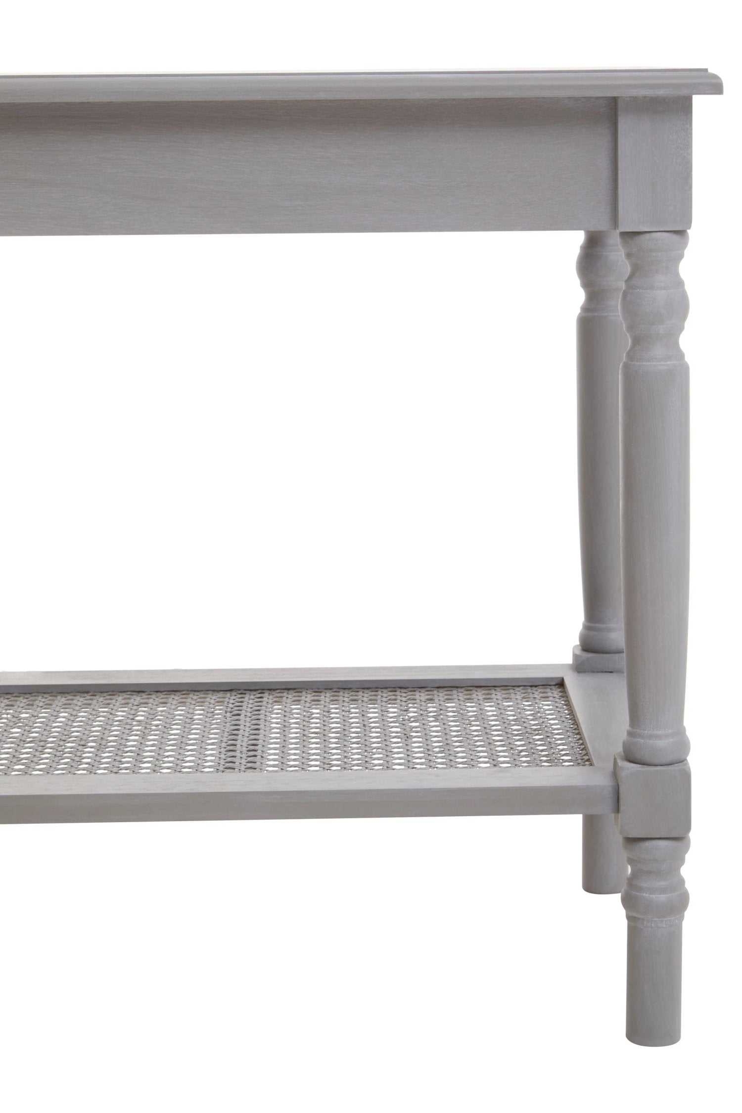 Chelsea Grey Wash Wood Side Table with Lower Shelf