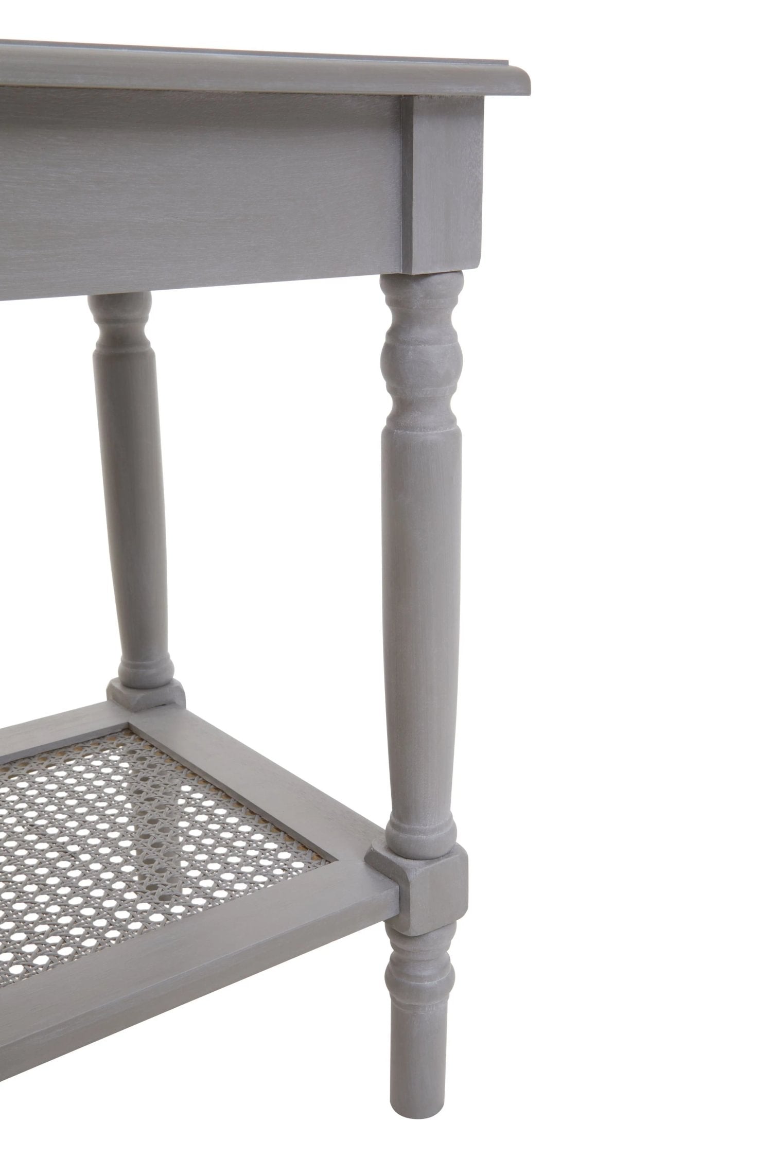 Chelsea Grey Wash Wood Side Table with Lower Shelf