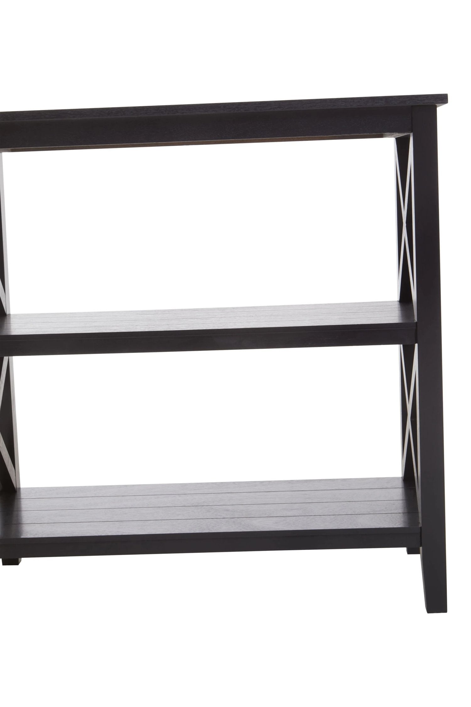 Chelsea Black 2 Tier Wood Bookshelf