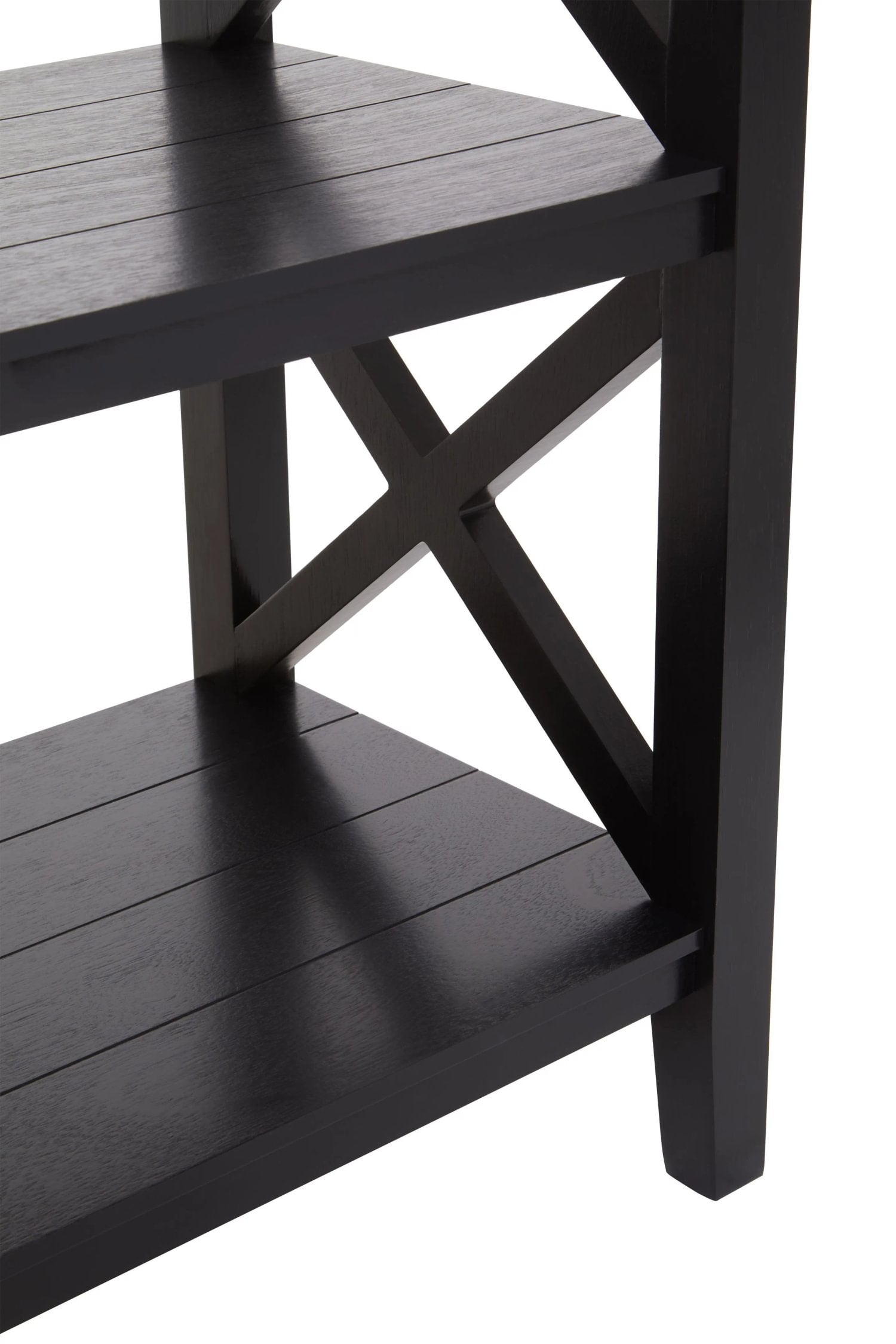 Chelsea Black 2 Tier Wood Bookshelf