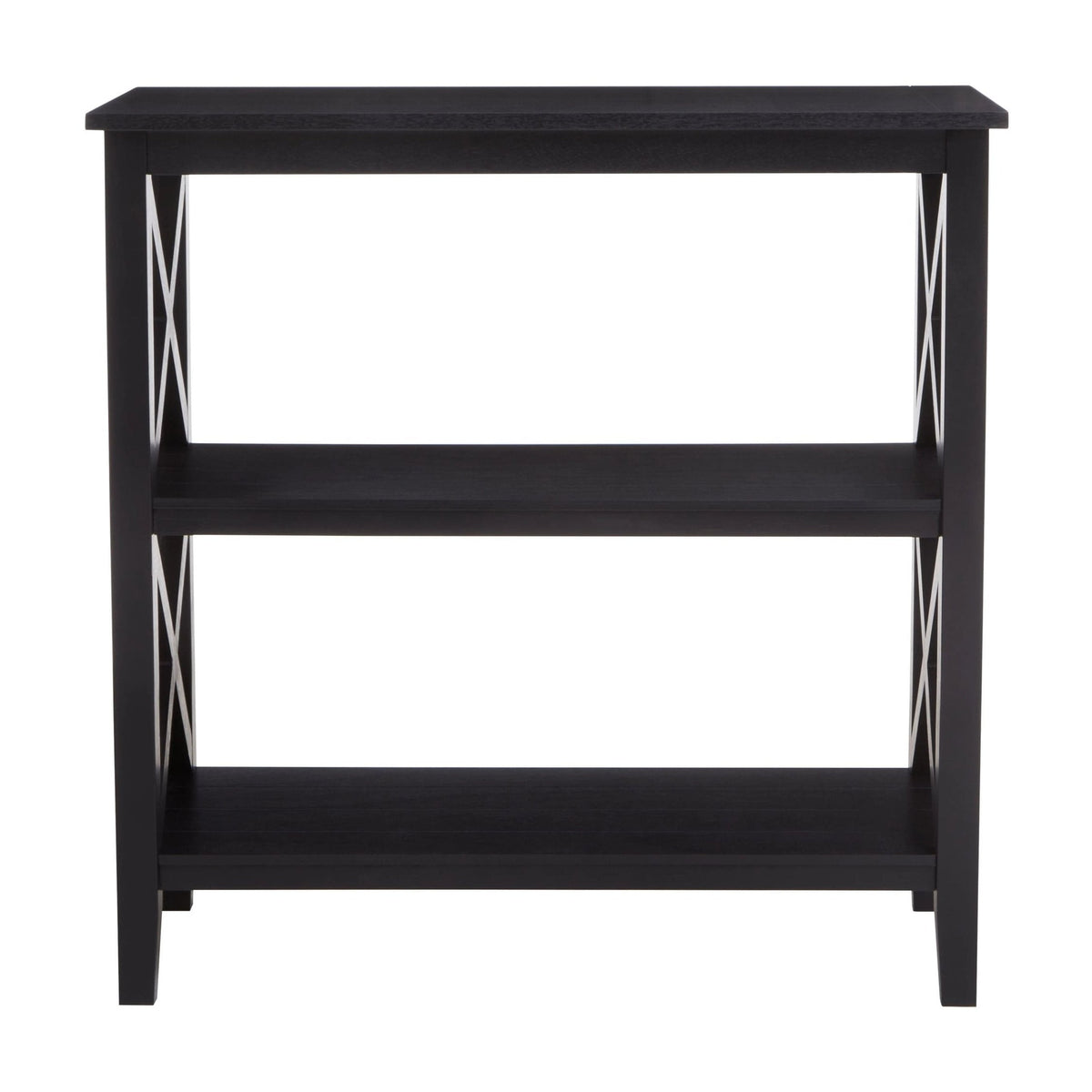 Chelsea Black 2 Tier Wood Bookshelf