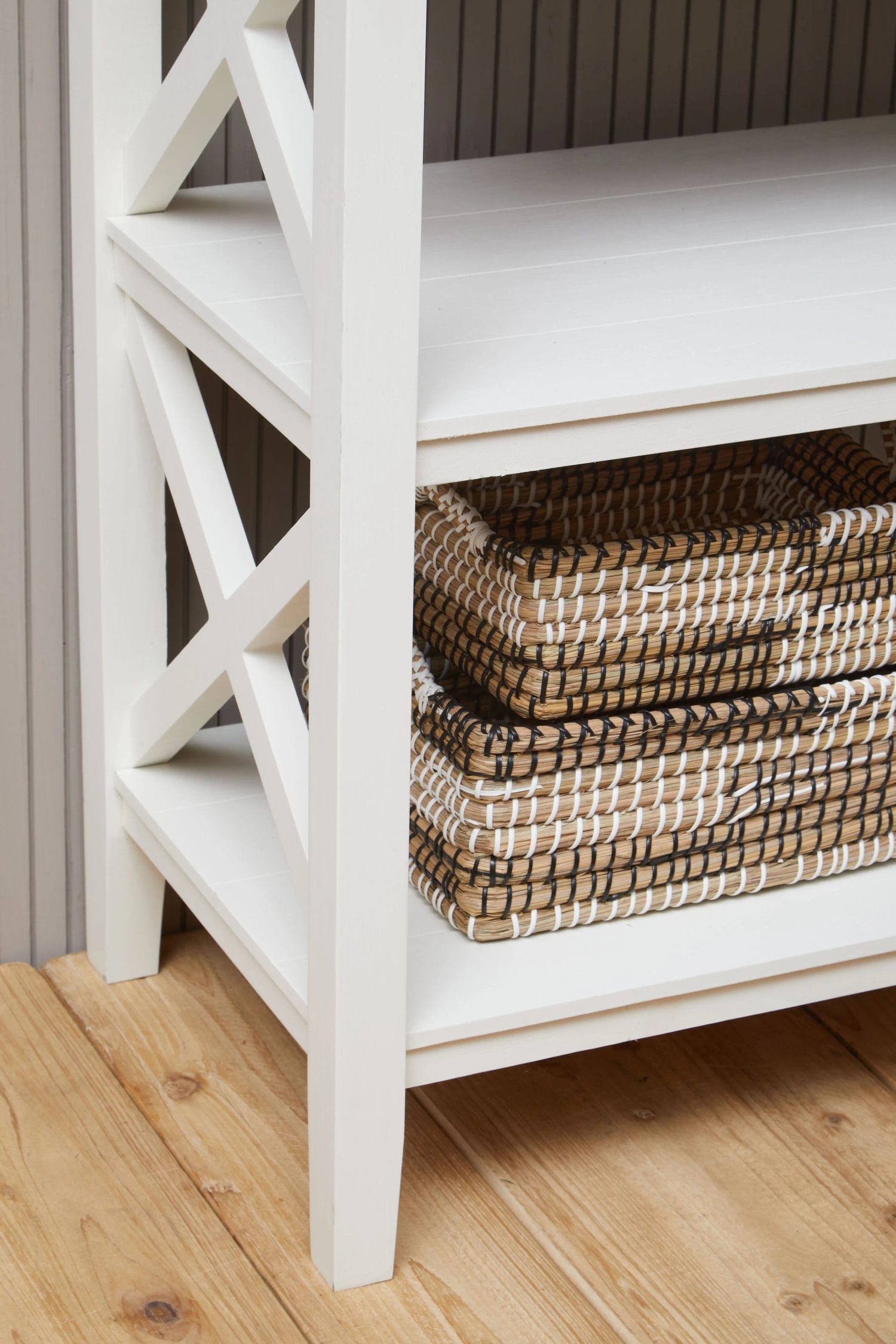 Chelsea 2 Tier White Wood Bookshelf
