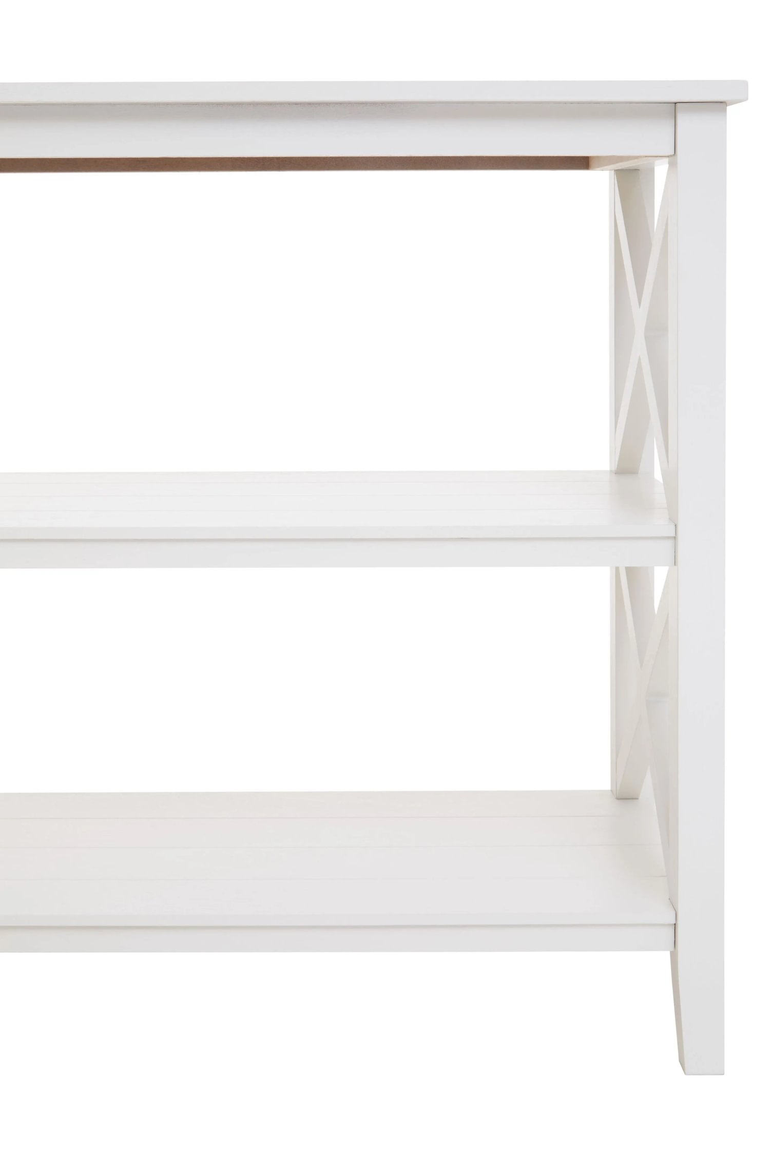 Chelsea 2 Tier White Wood Bookshelf