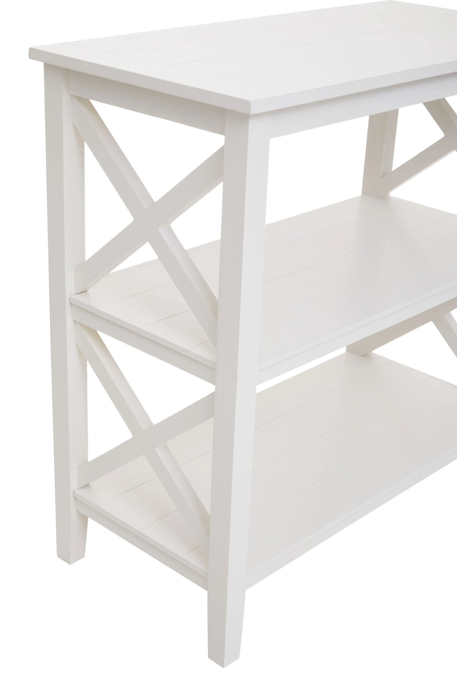 Chelsea 2 Tier White Wood Bookshelf