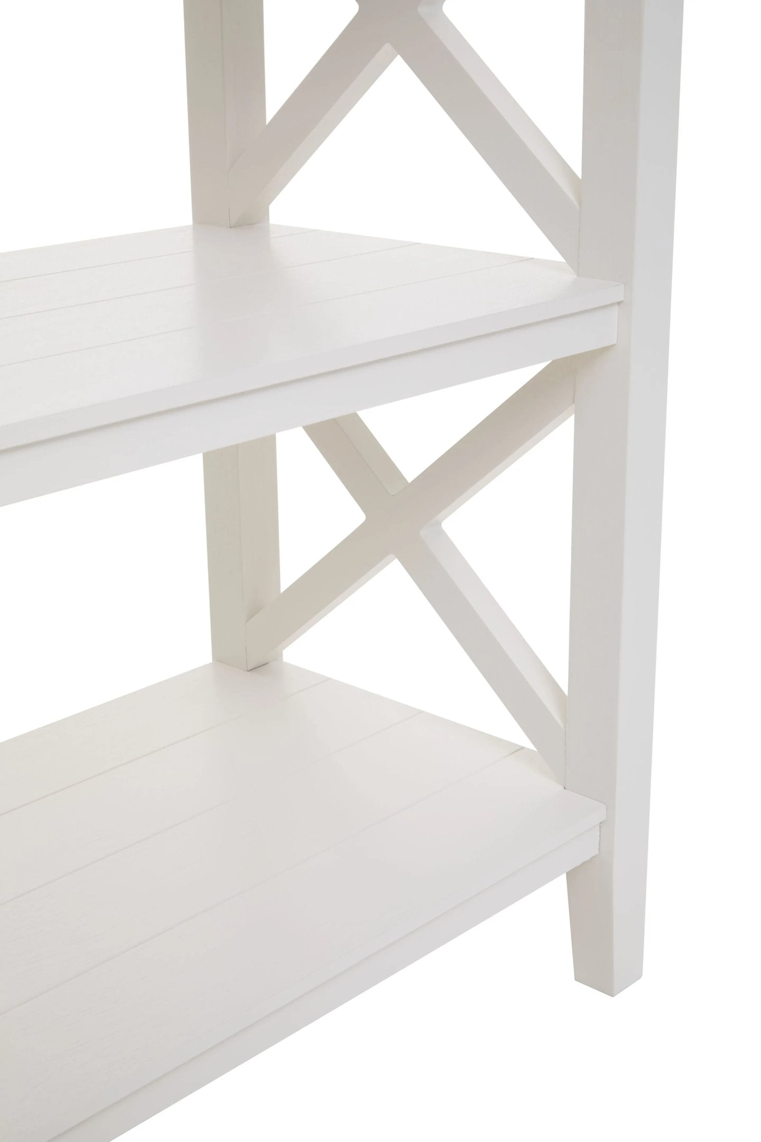 Chelsea 2 Tier White Wood Bookshelf