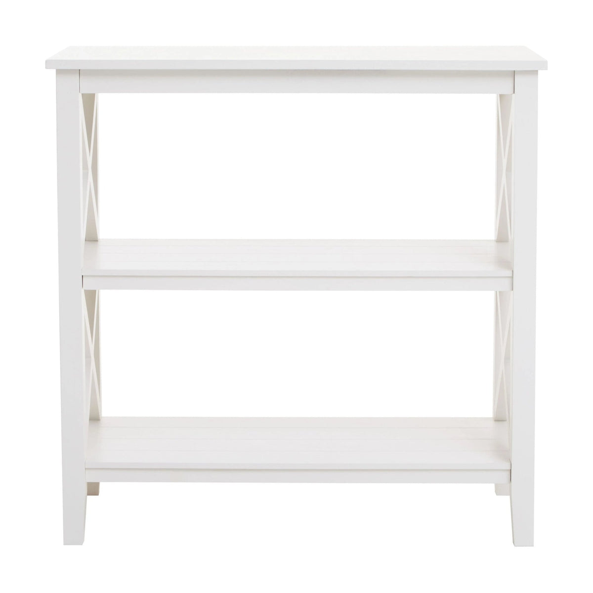 Chelsea 2 Tier White Wood Bookshelf