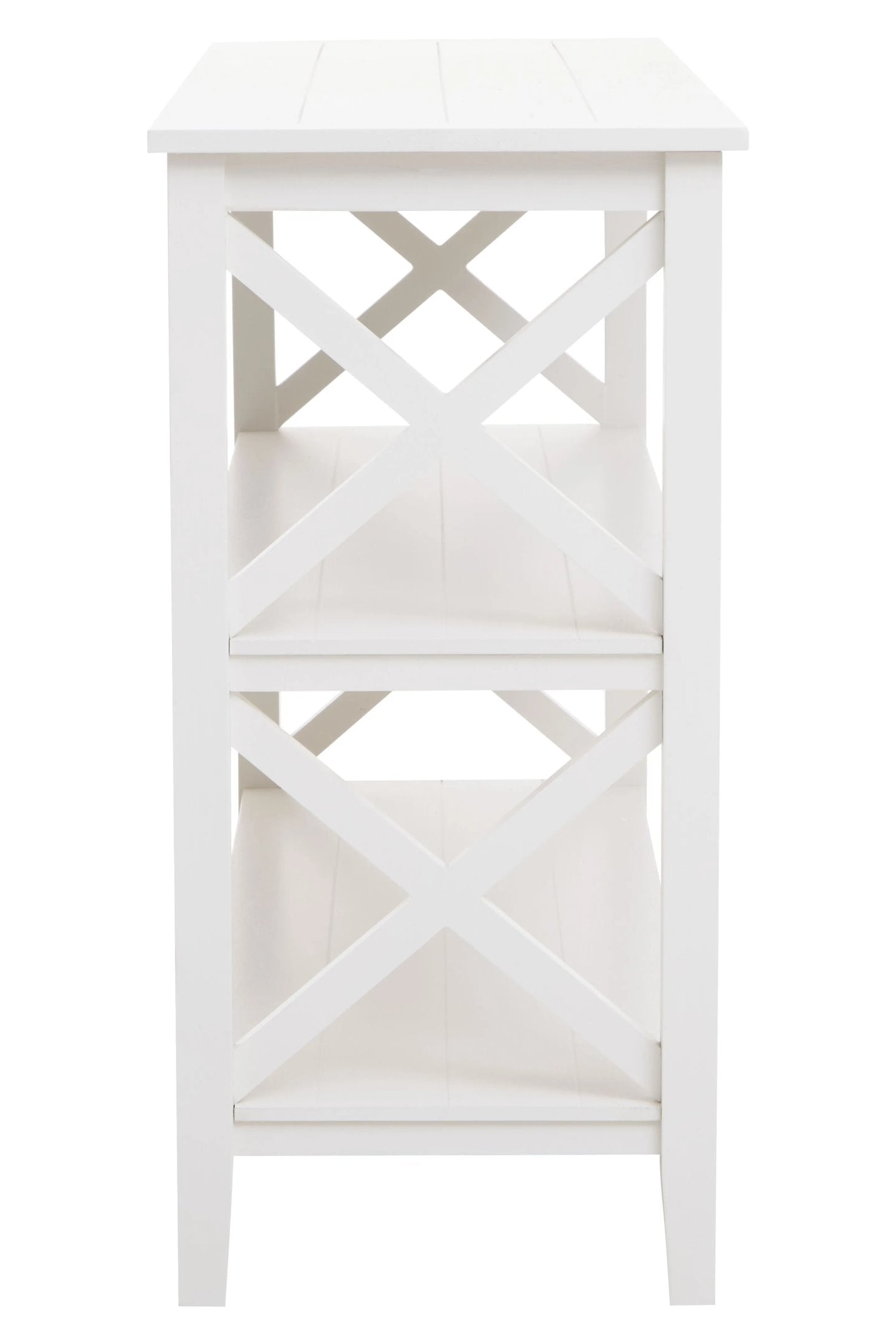 Chelsea Large White 2 Tier Wood Bookshelf