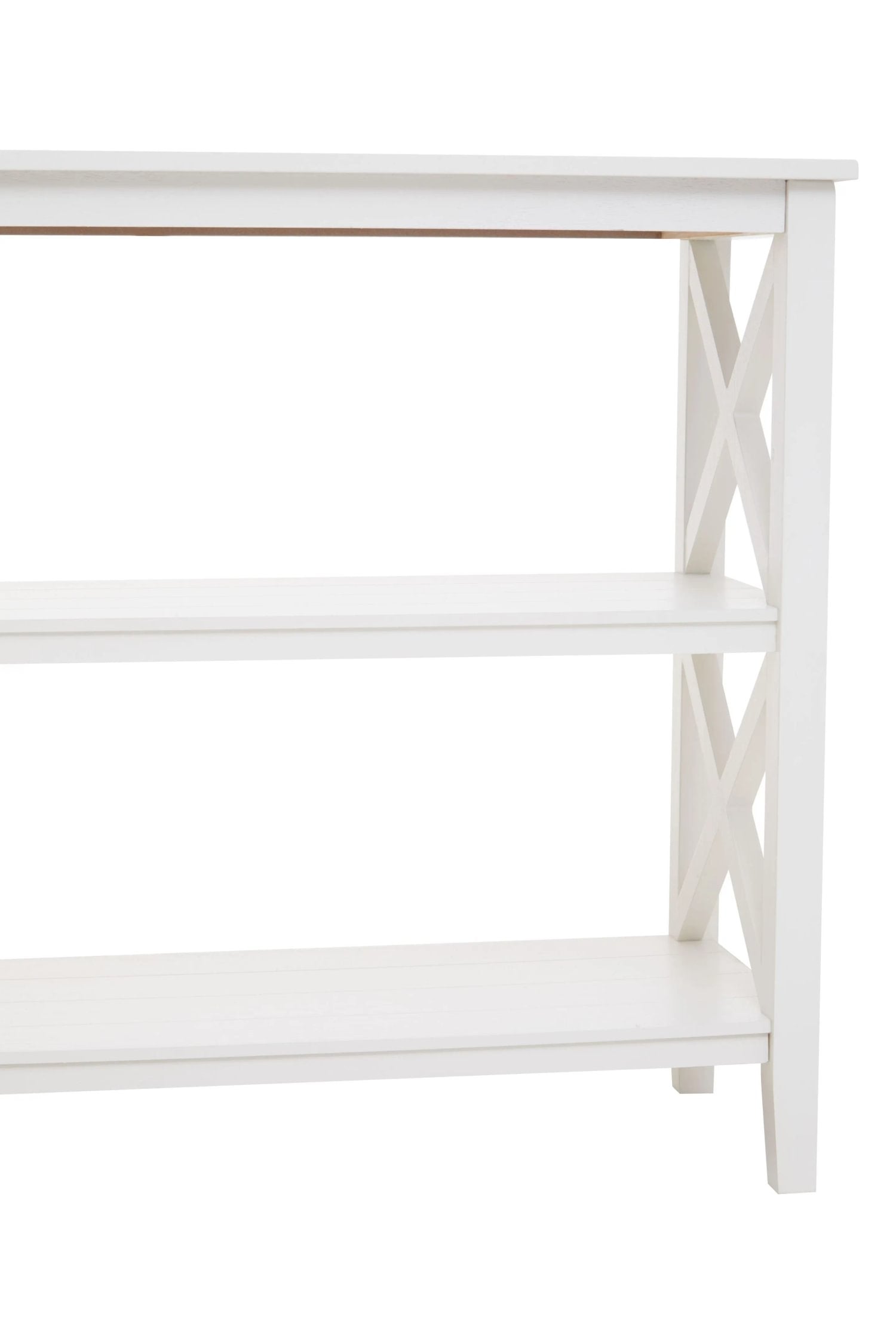 Chelsea Large White 2 Tier Wood Bookshelf