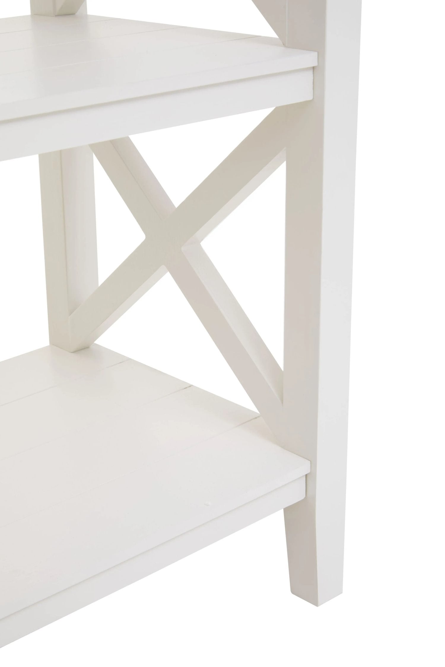 Chelsea Large White 2 Tier Wood Bookshelf