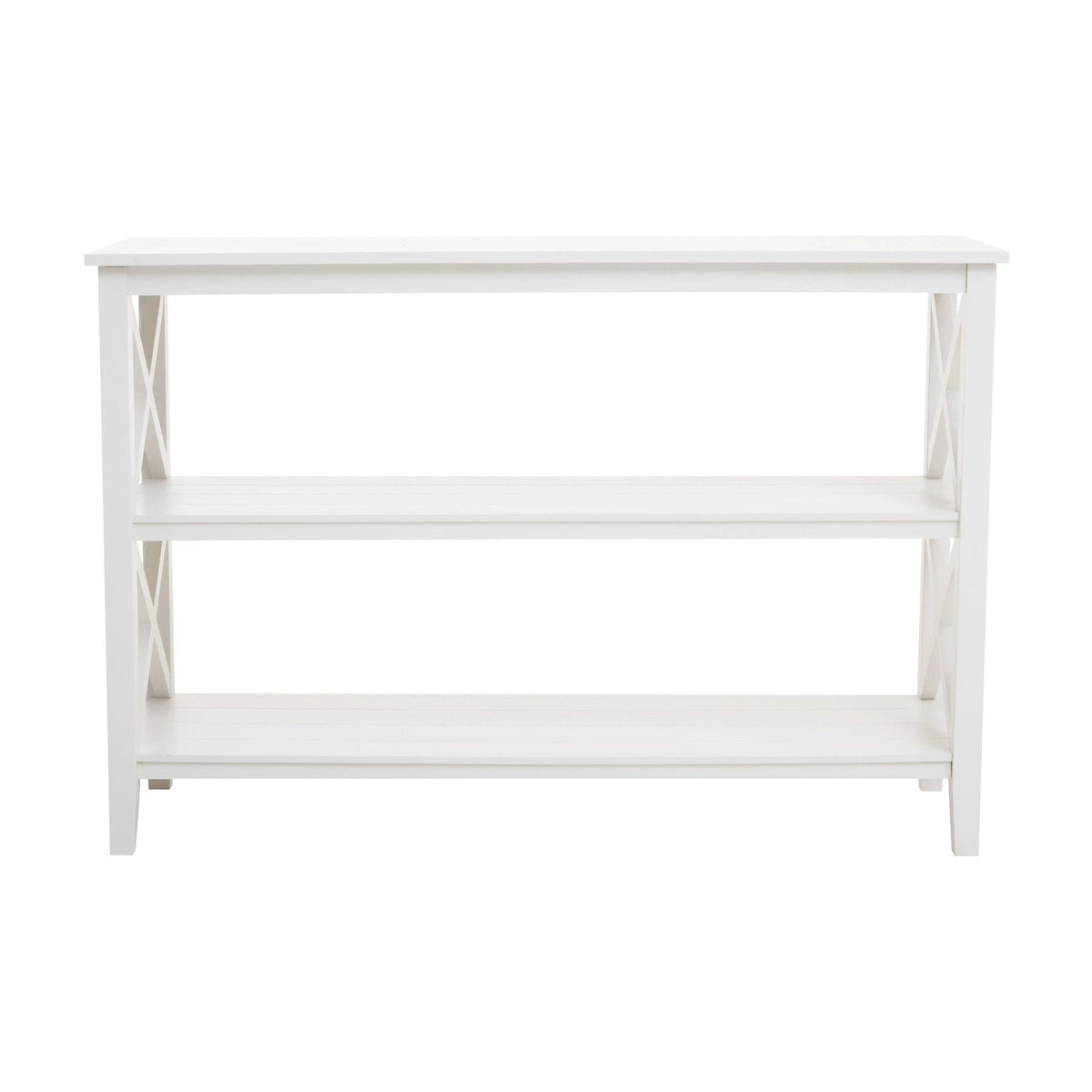 Chelsea Large White 2 Tier Wood Bookshelf