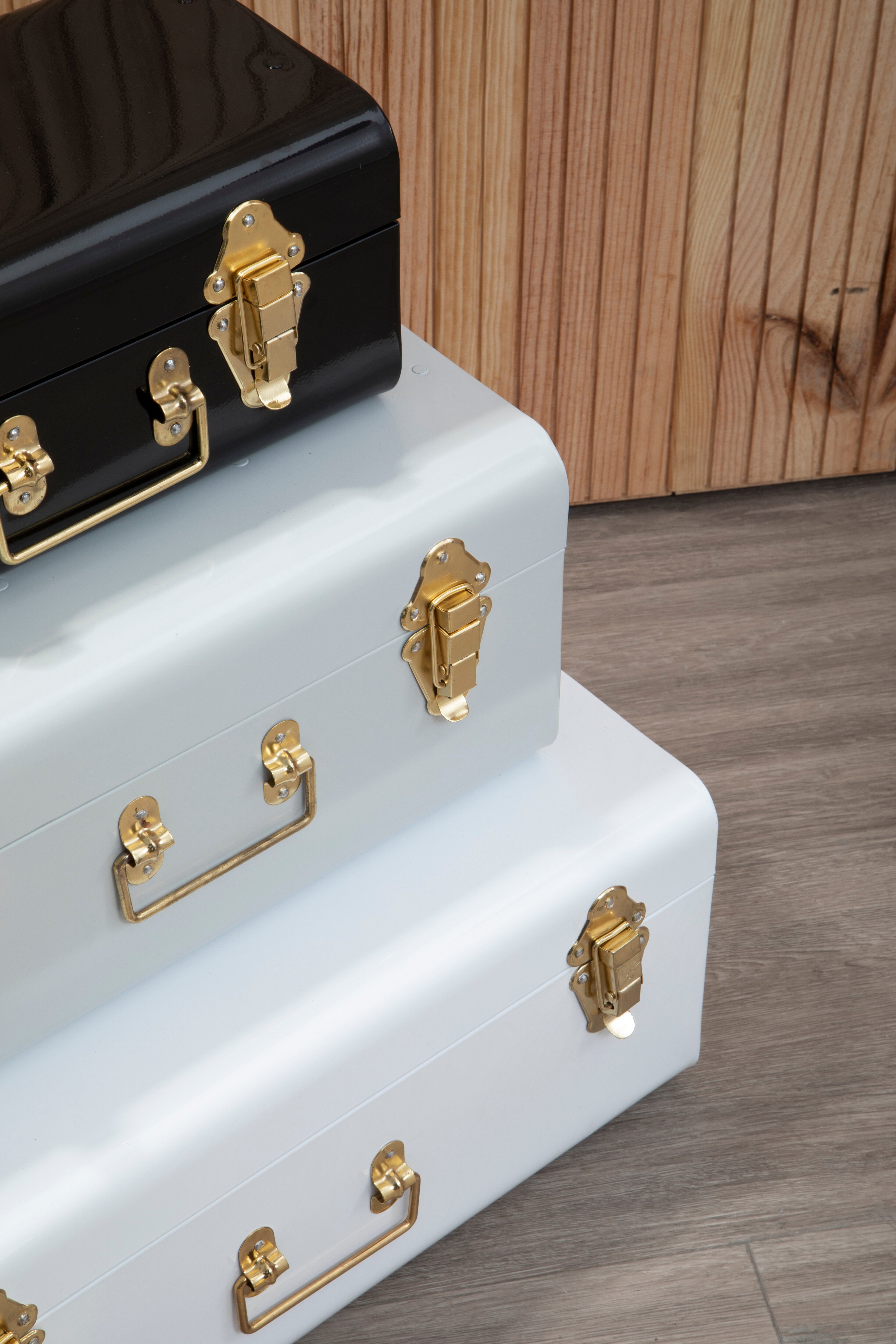 Kempton Set Of Three Monochrome Storage Trunks
