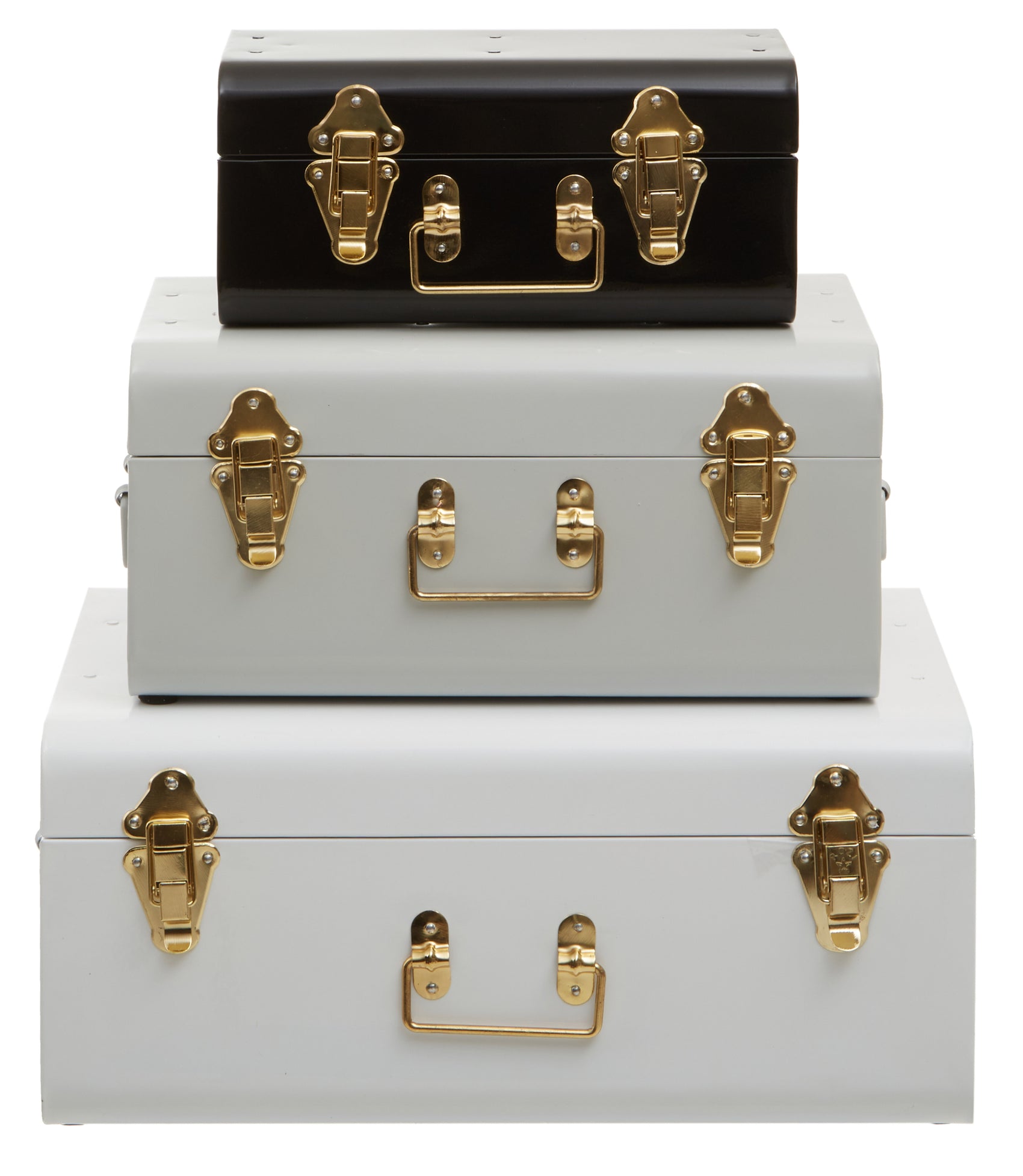 Kempton Set Of Three Monochrome Storage Trunks