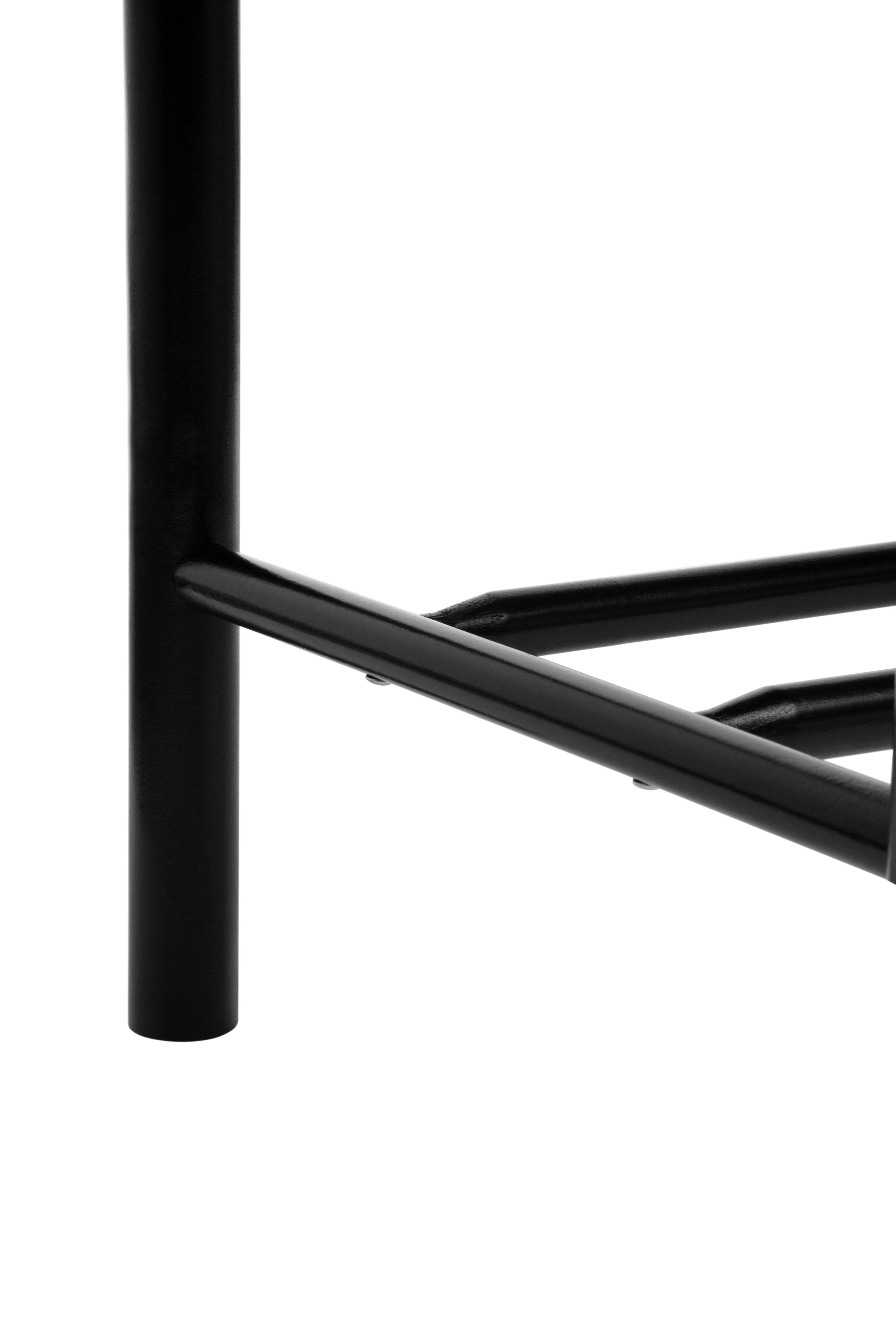 Cleets Black Wood & Woven Rope Bench | Small