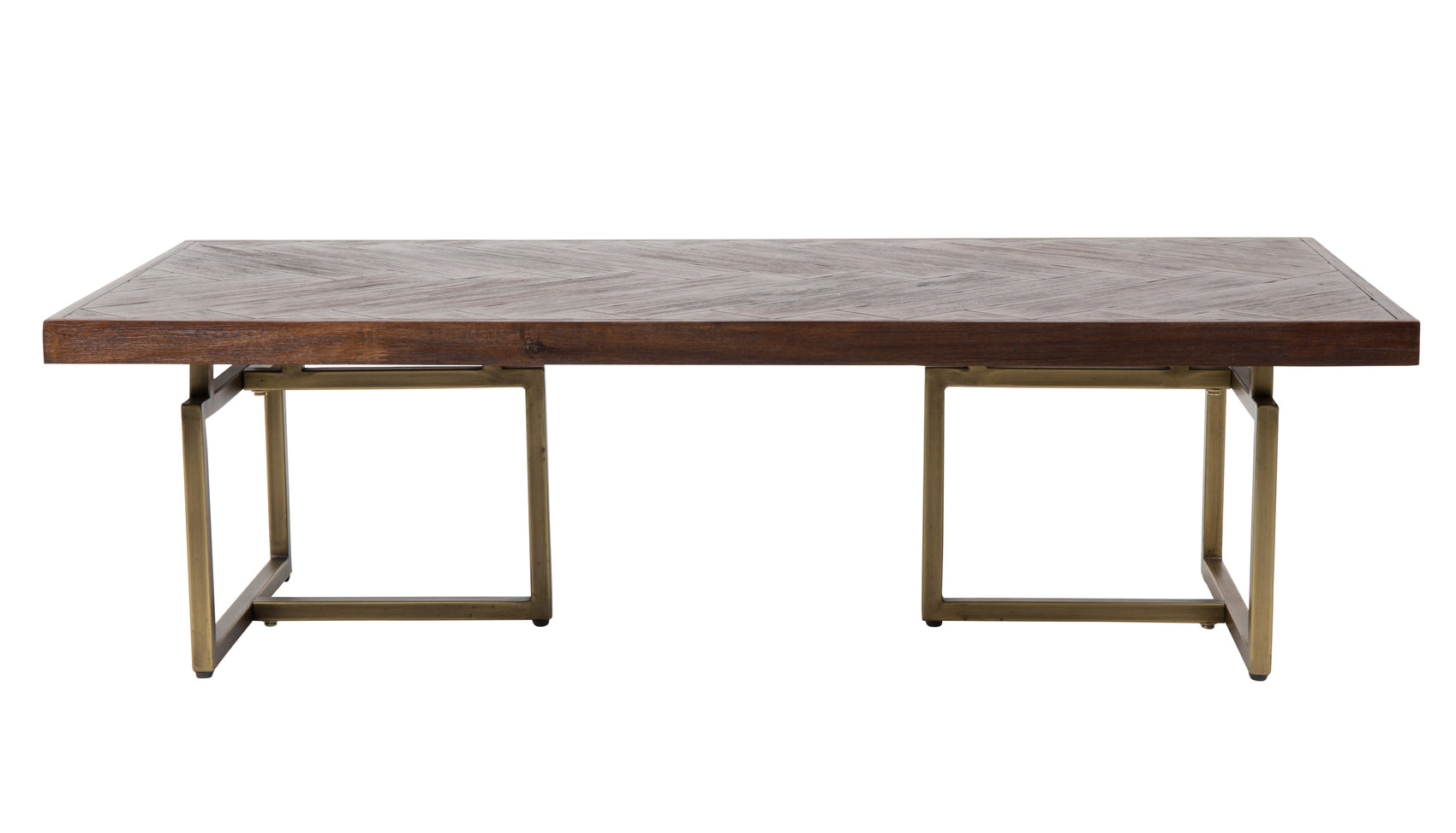 Dutchbone Class Herringbone Brown Wood Coffee Table