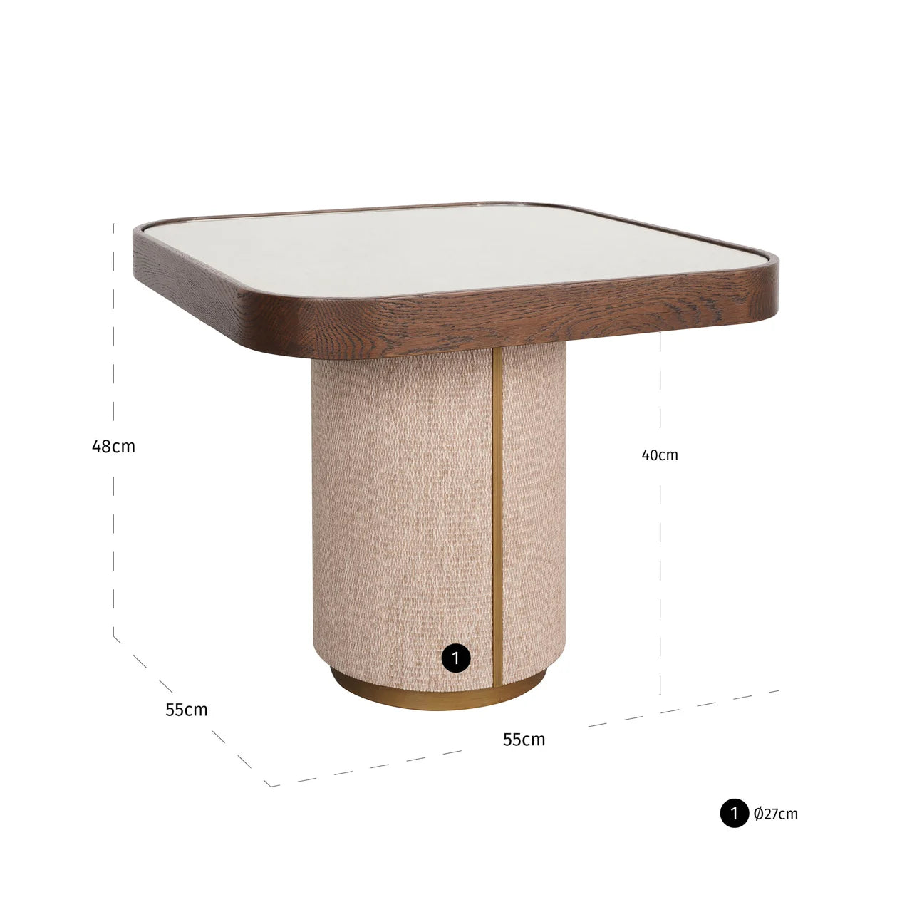Richmond Interiors Willox Beige Including Glass Side Table