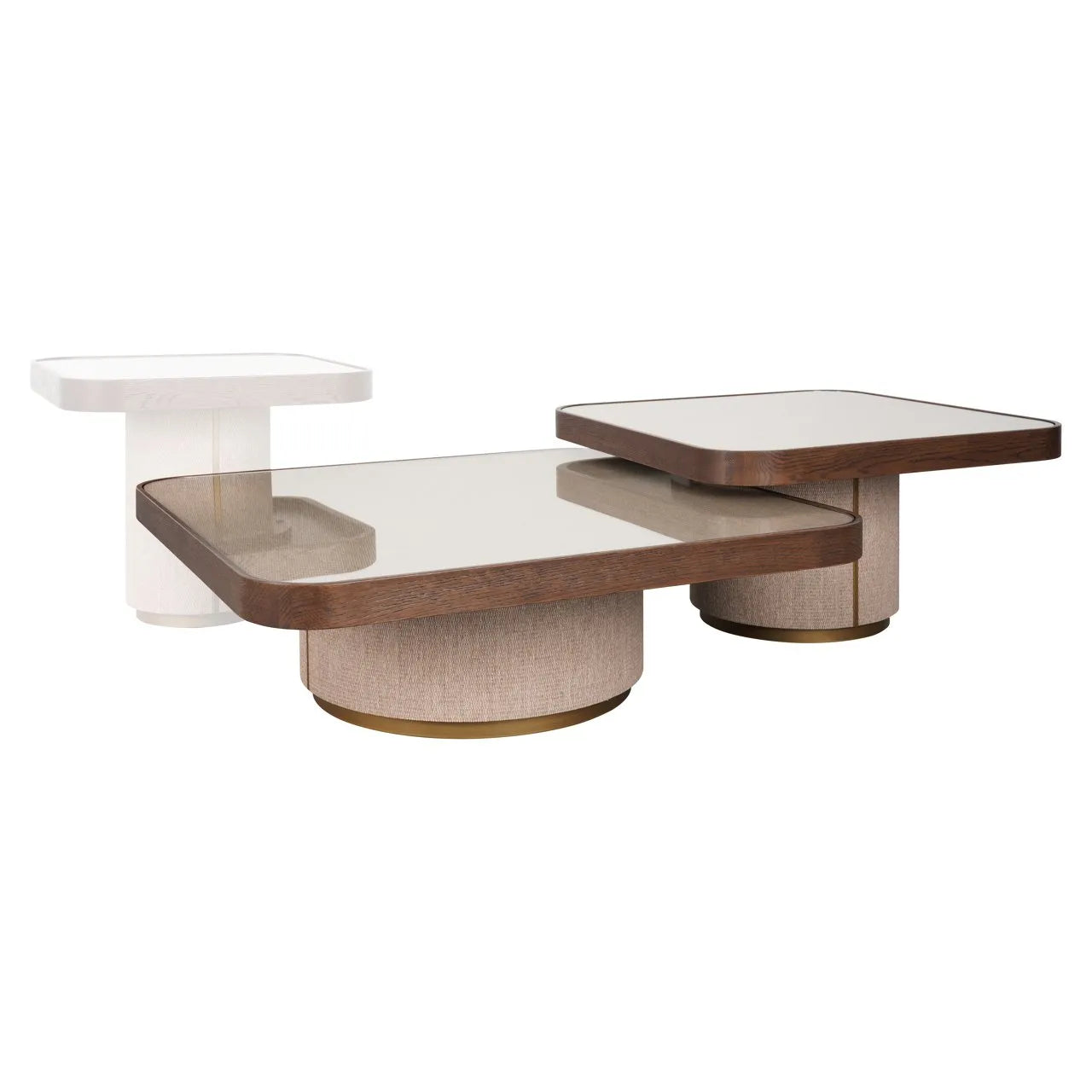 Richmond Interiors Willox Beige Including Glass Coffee Table - Set Of 2