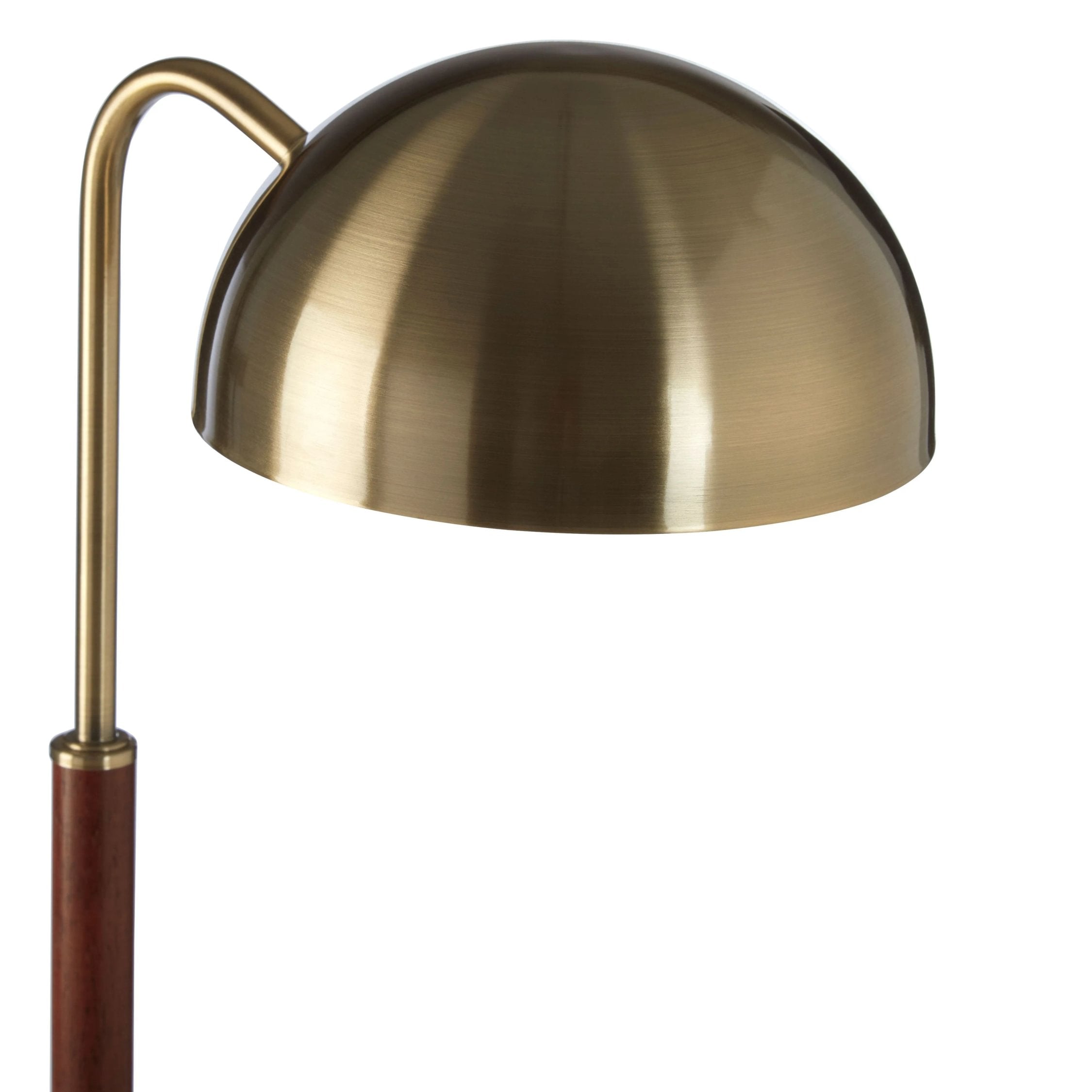 Bramwell Antique Brass Finish & Wood Base Task Lamp