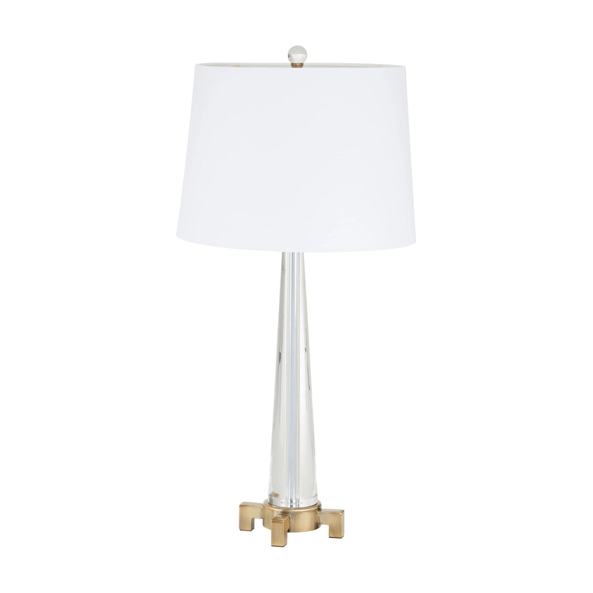Aurelia Crystal Glass & Antique Brass Finish Table Lamp