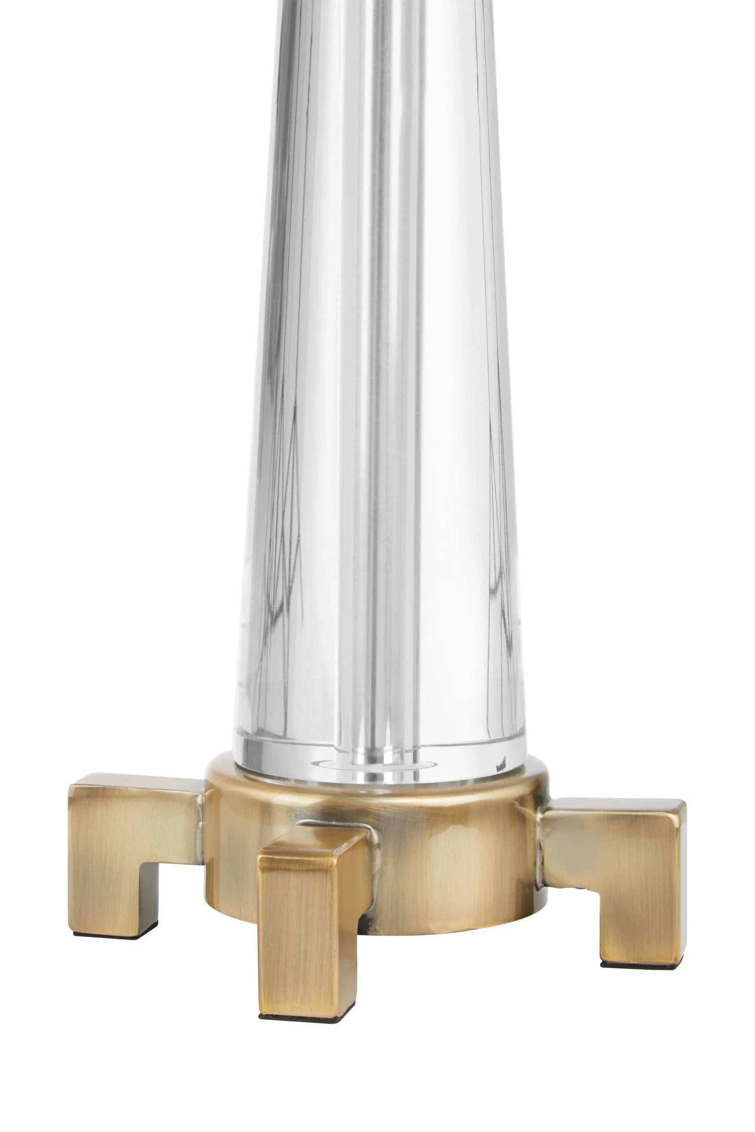 Aurelia Crystal Glass & Antique Brass Finish Table Lamp