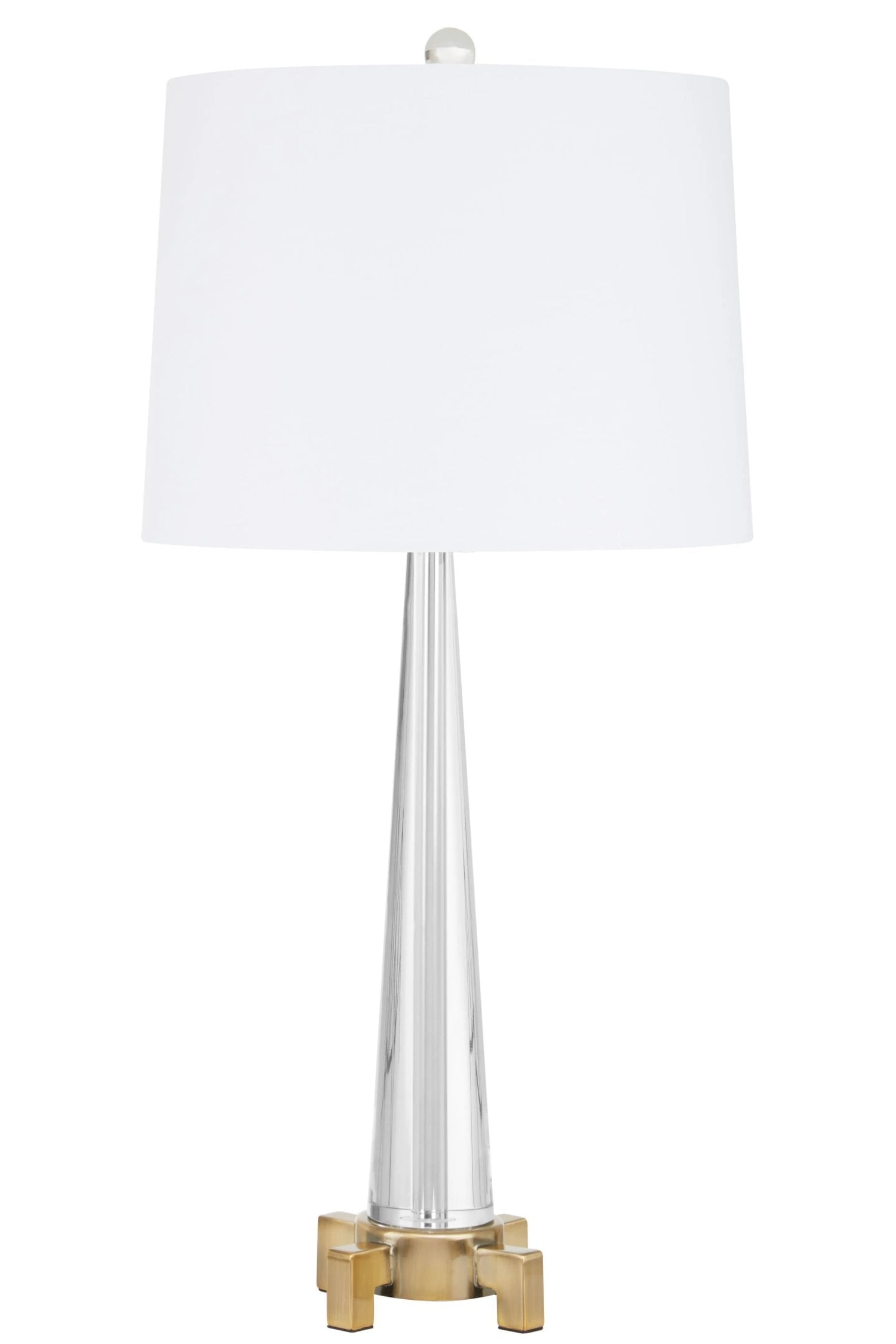 Aurelia Crystal Glass & Antique Brass Finish Table Lamp