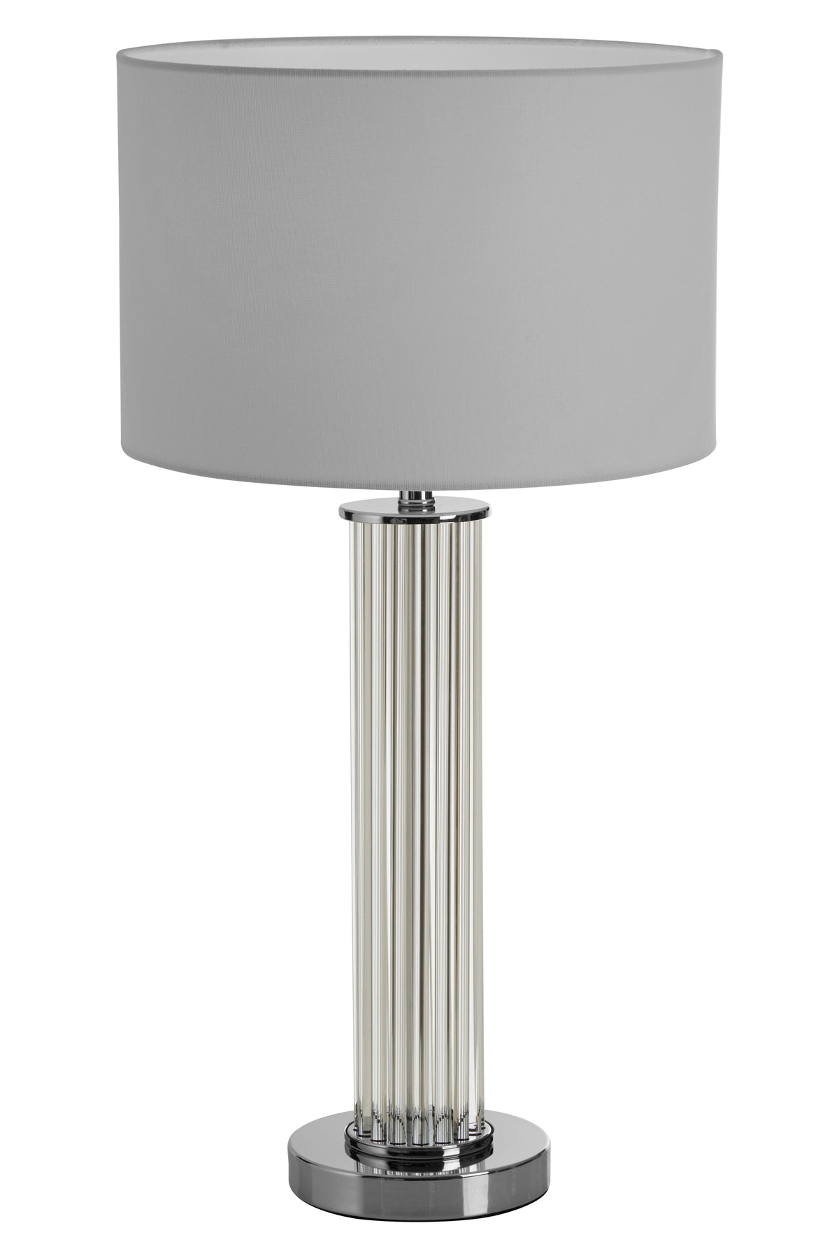 Doni Fluted Glass & Chrome Table Lamp