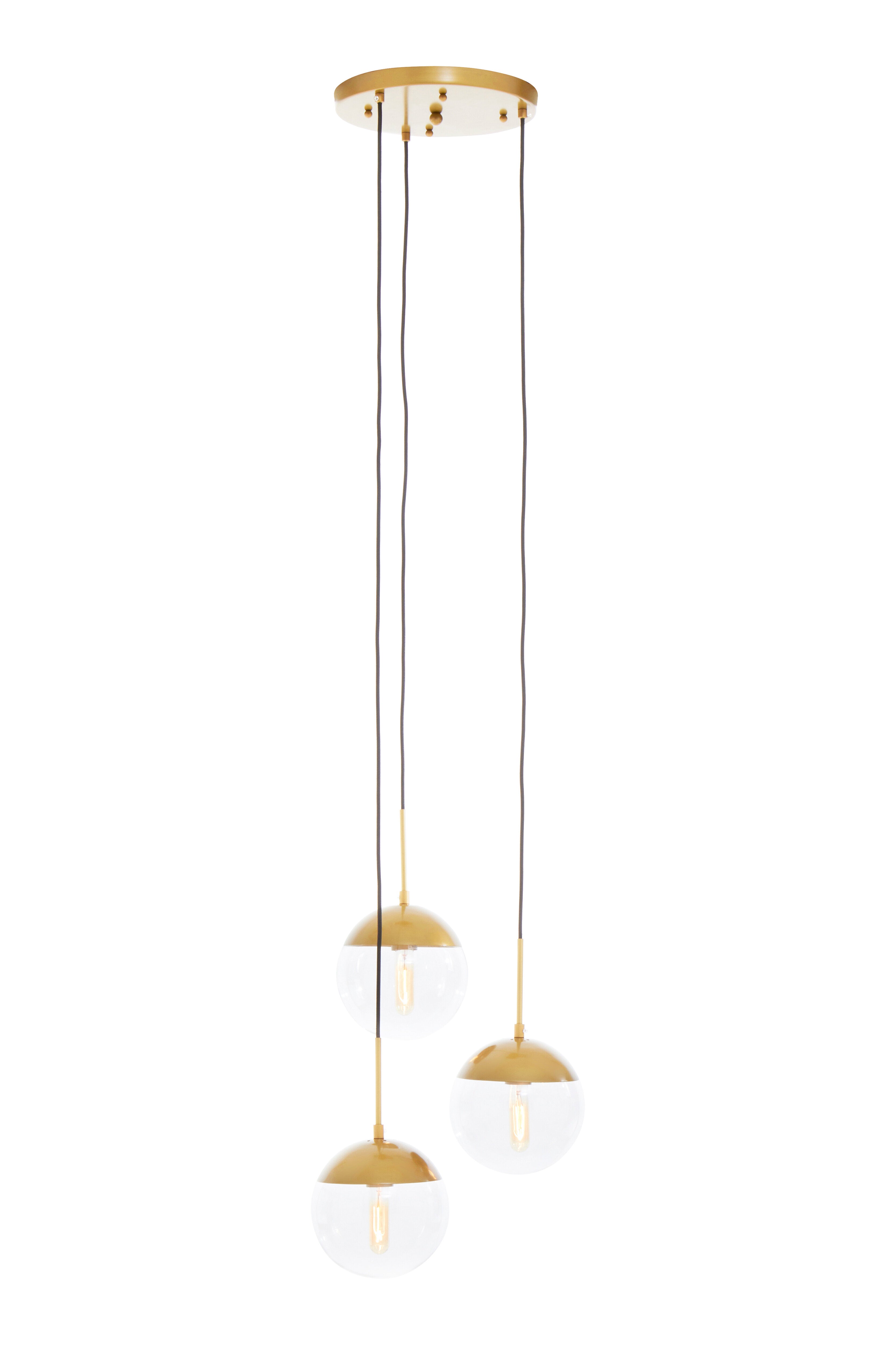 Kidston Gold Finish 3 Bulb Pendant Light