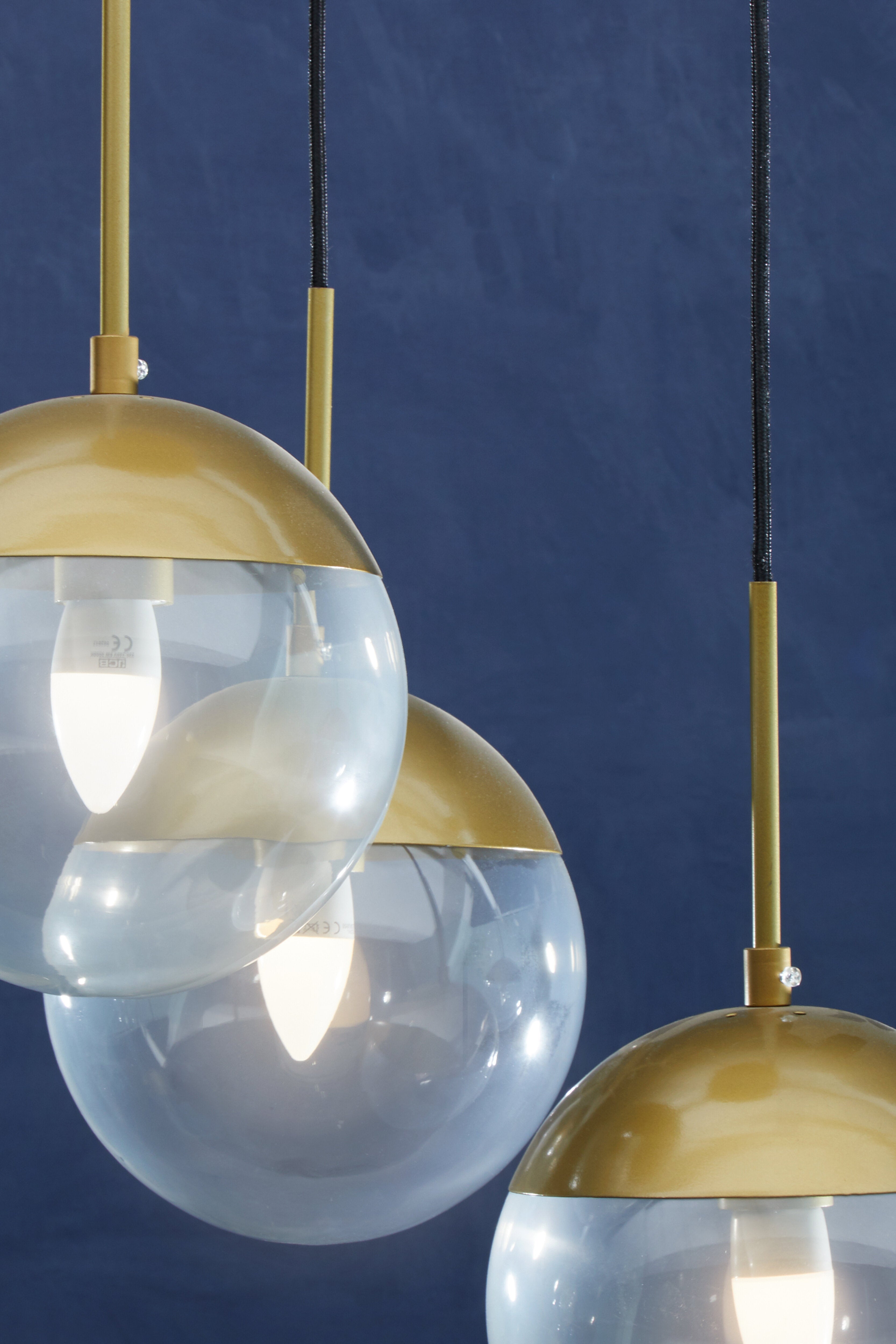 Kidston Gold Finish 3 Bulb Pendant Light