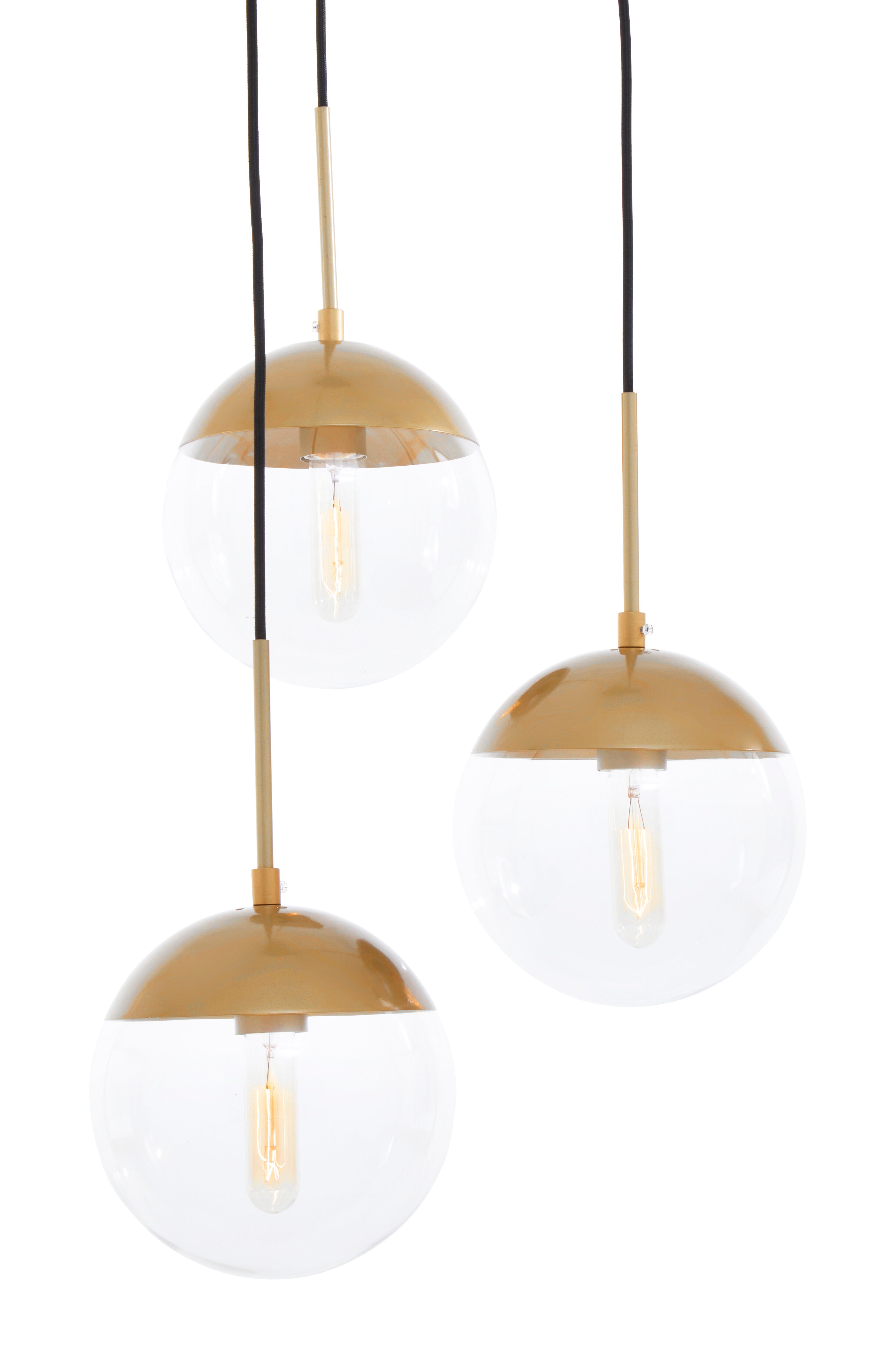 Kidston Gold Finish 3 Bulb Pendant Light