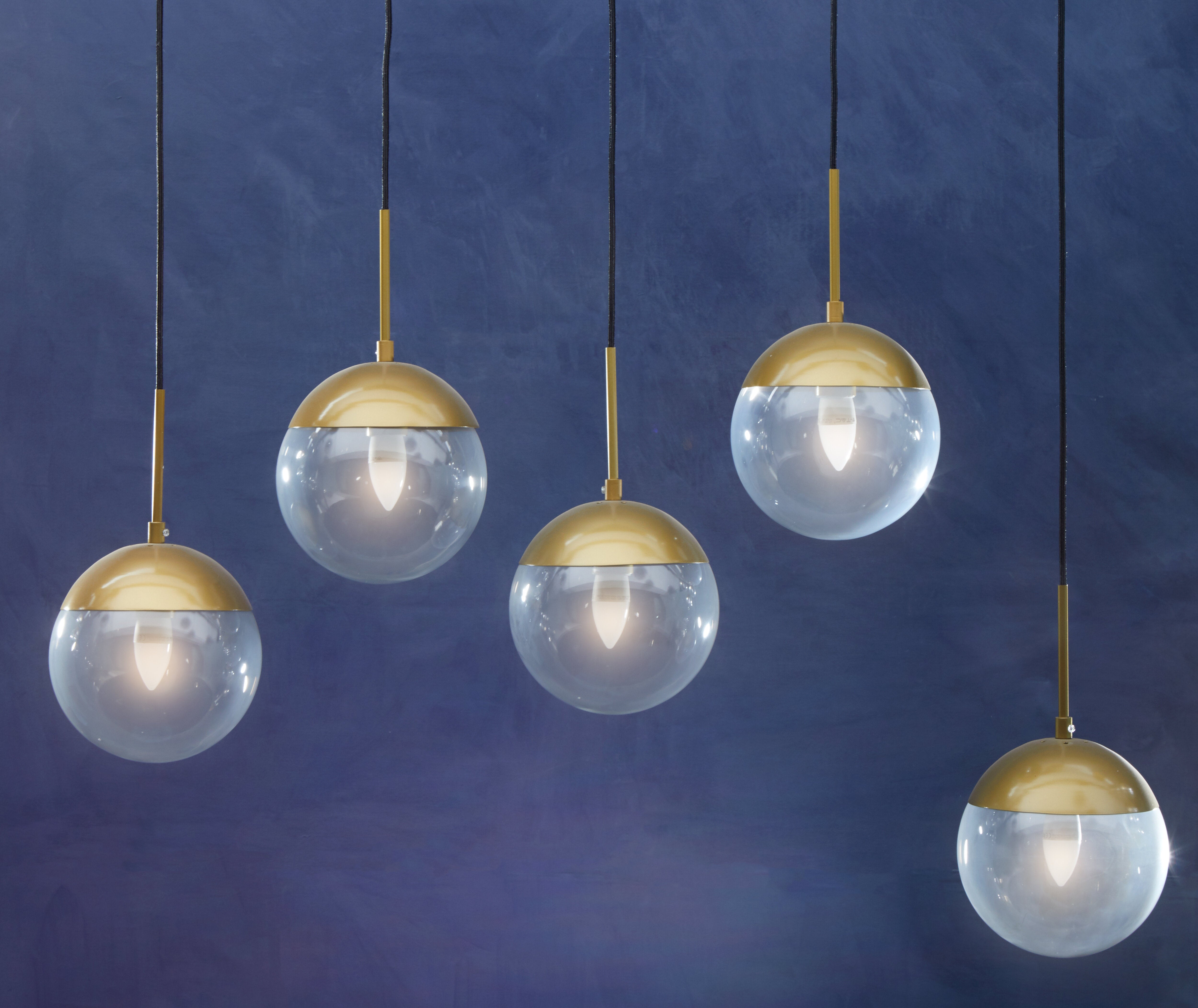 Kidston Gold Finish Glass Shades Pendant Light