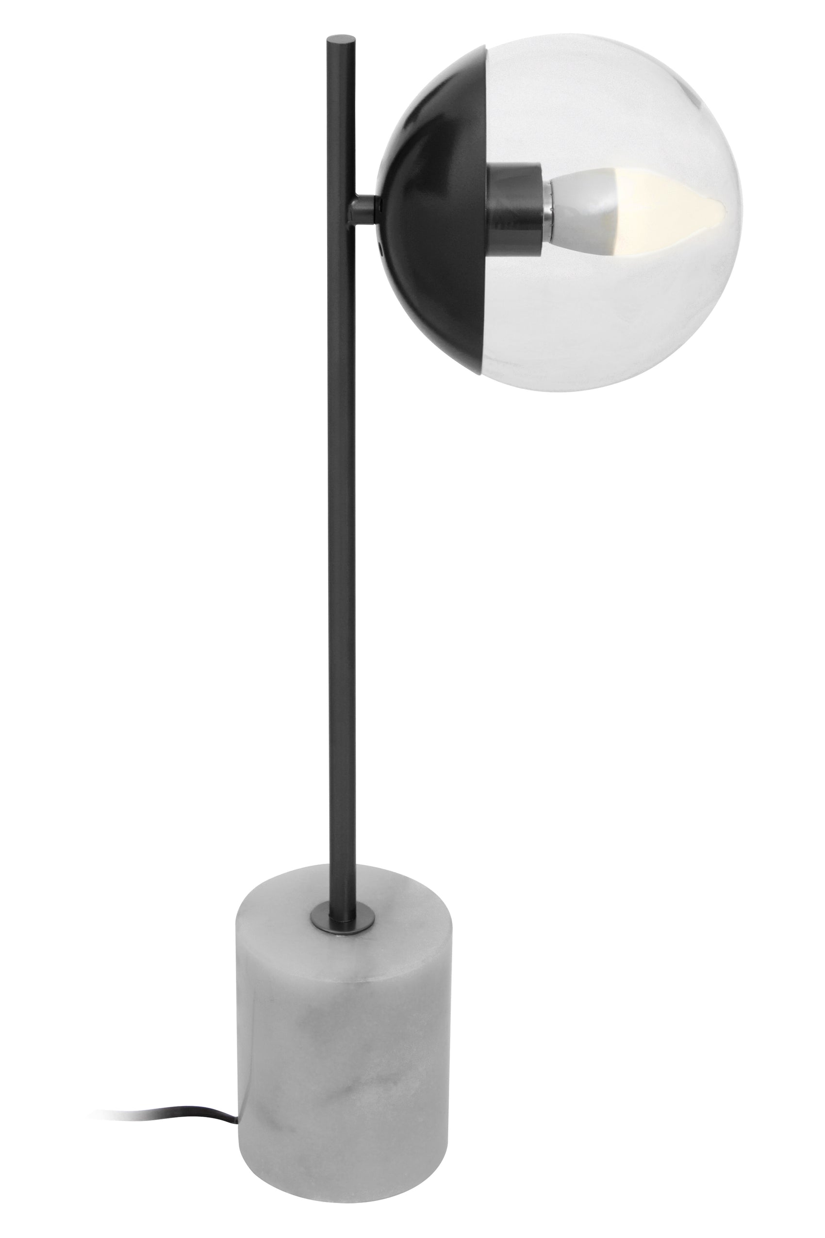 Kidston White Marble & Black Single Table Lamp