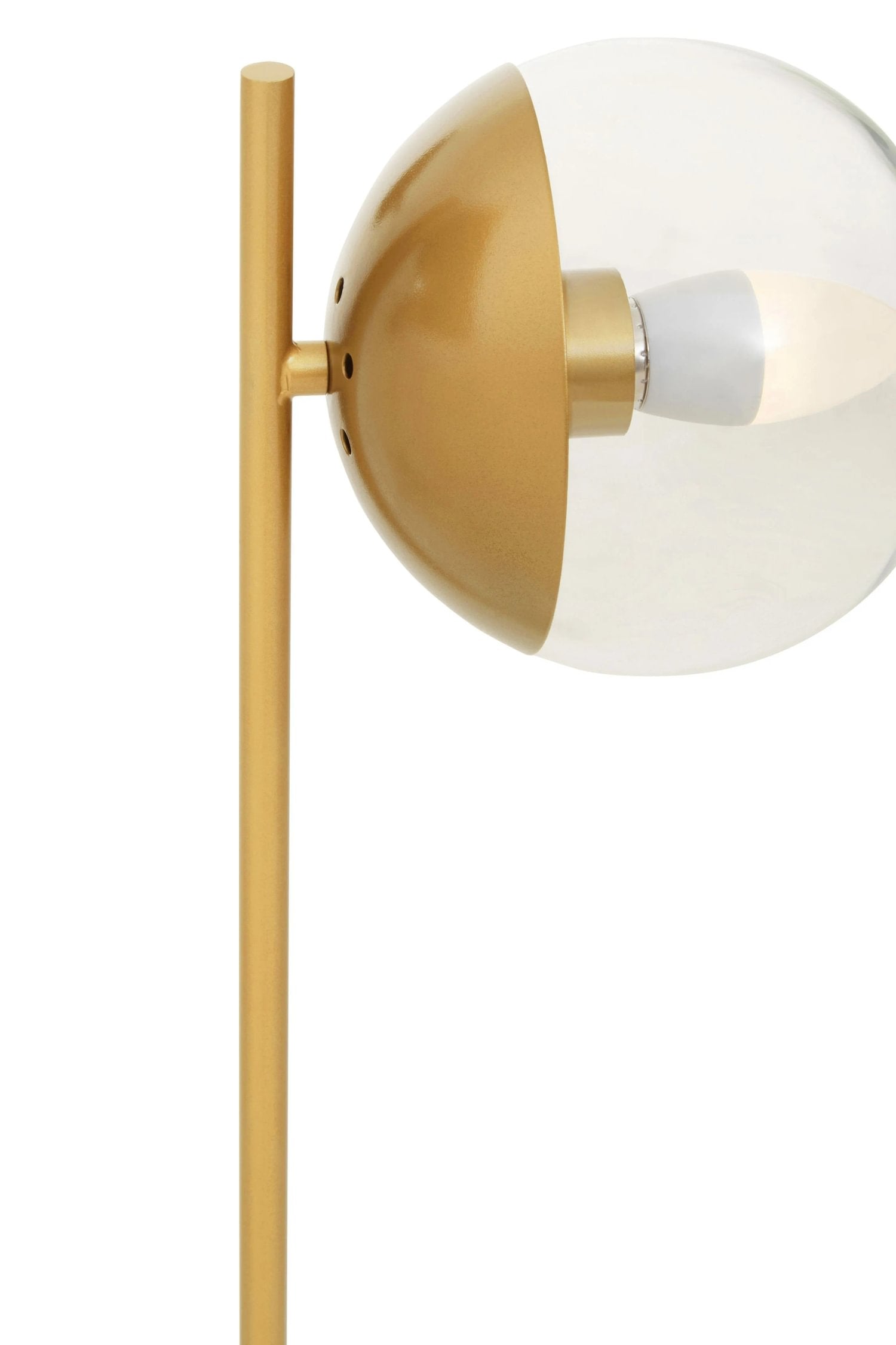 Fitzroy Gold Finish Metal & White Marble Table Lamp