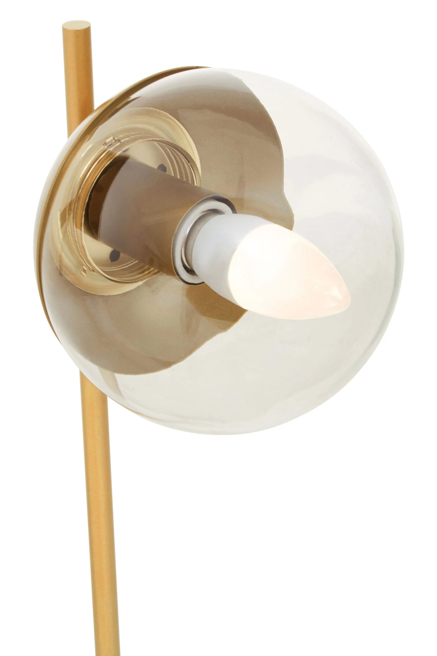 Fitzroy Gold Finish Metal & White Marble Table Lamp