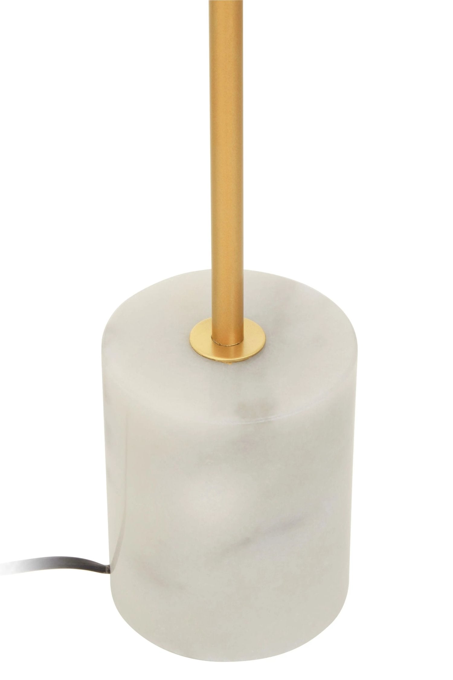 Fitzroy Gold Finish Metal & White Marble Table Lamp