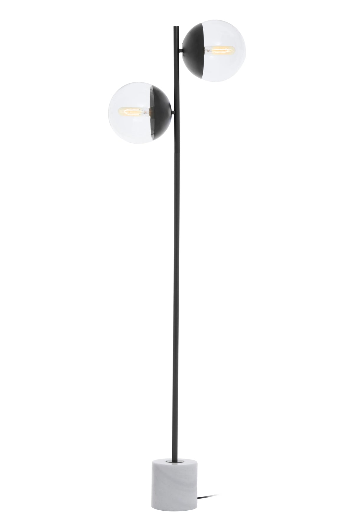 Kidston White Marble & Black Double Floor Lamp